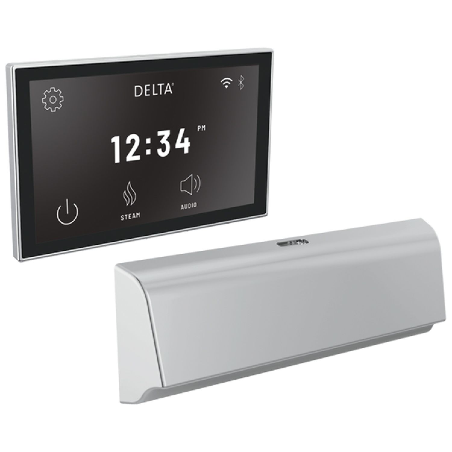 Delta 5CB-550L-PR Delta SteamScape Deluxe System Unilateral Digital Steam Package with 9in x 3in Chrome Steam Outlet, Lumicoat Technology - 5CB-550L-PR