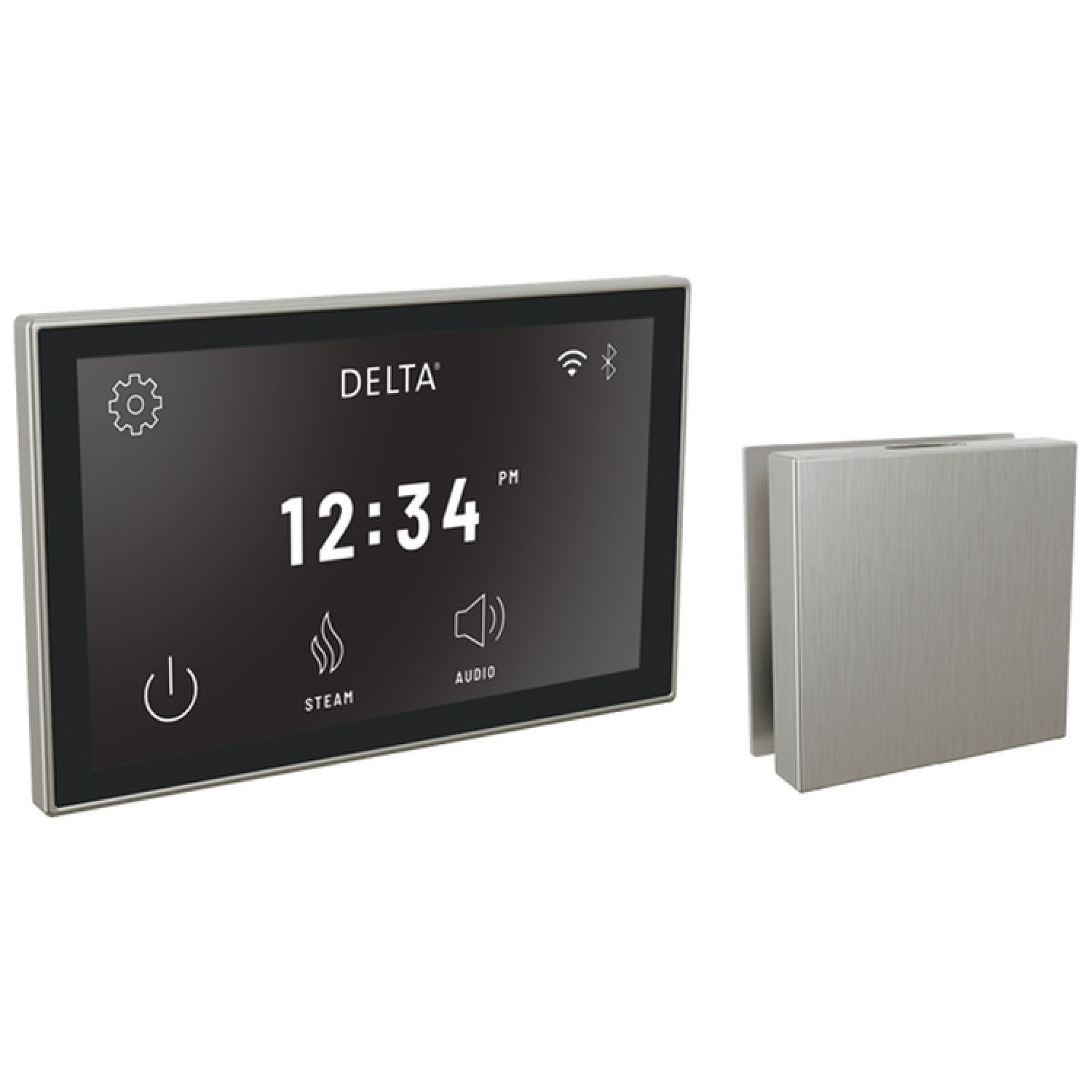 Delta 5CH-550L-SS-PR Delta SteamScape Deluxe System Steam Package with 3in Stainless Square-Shaped Steam Head, Lumicoat Technology - 5CH-550L-SS-PR