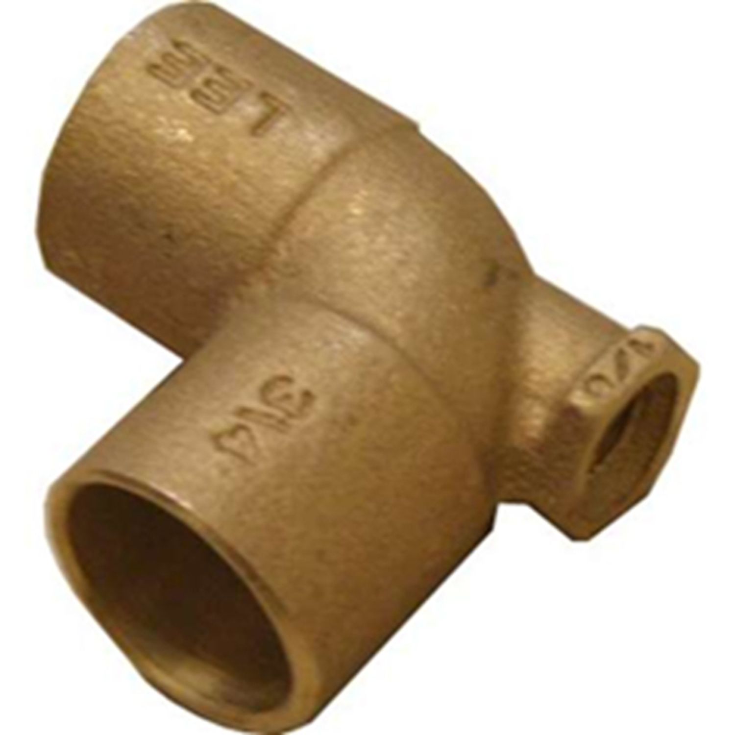 3/4C X 1/8 FIP X 3/4C Cast Brass Baseboard Tee Fitting - Durable Plumbing Connector