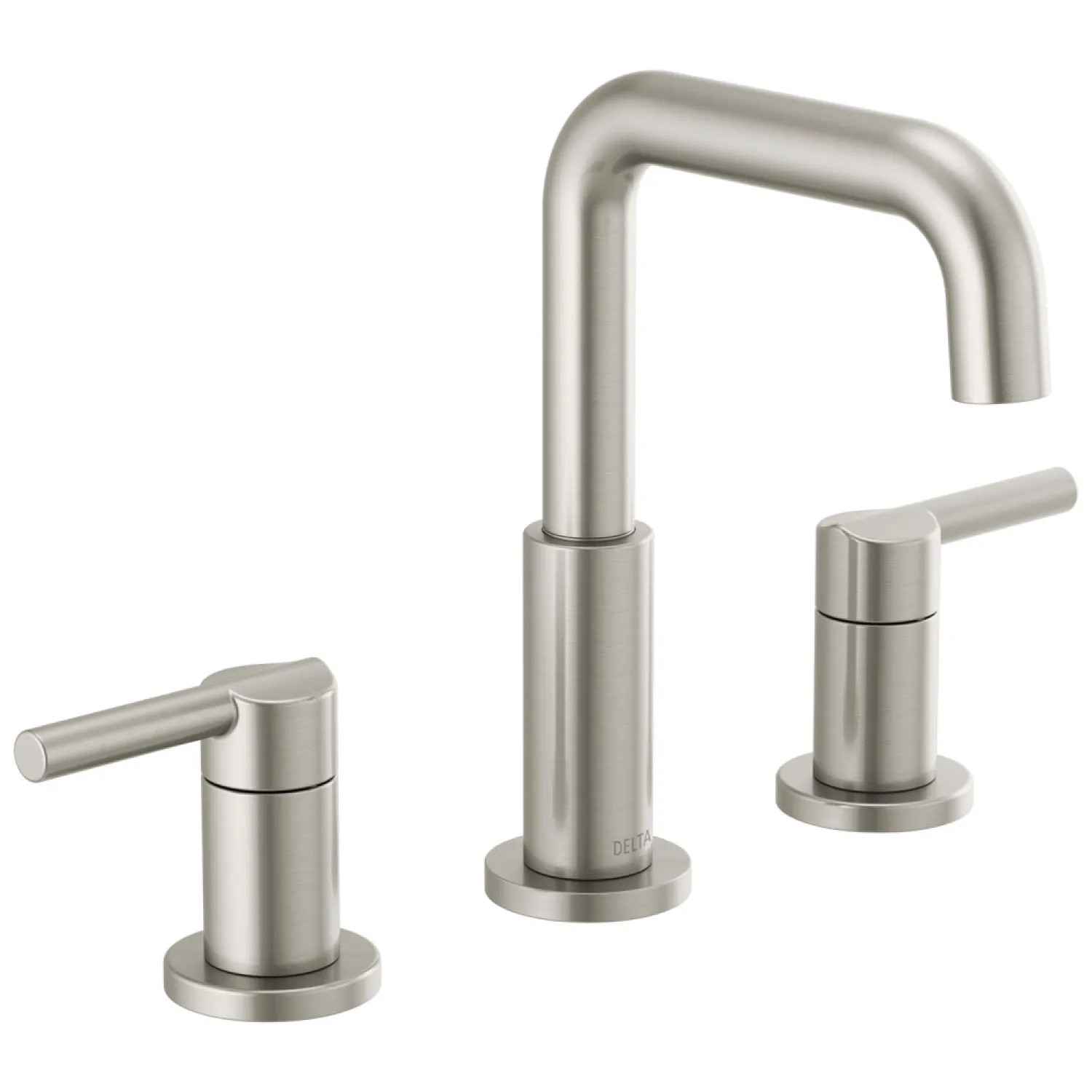 Delta 35849LF-SS Delta Nicoli Widespread Bathroom Faucet, Two-Handle, Deck Mount, ADA-Compliant, 1.2 GPM, Stainless - 35849LF-SS
