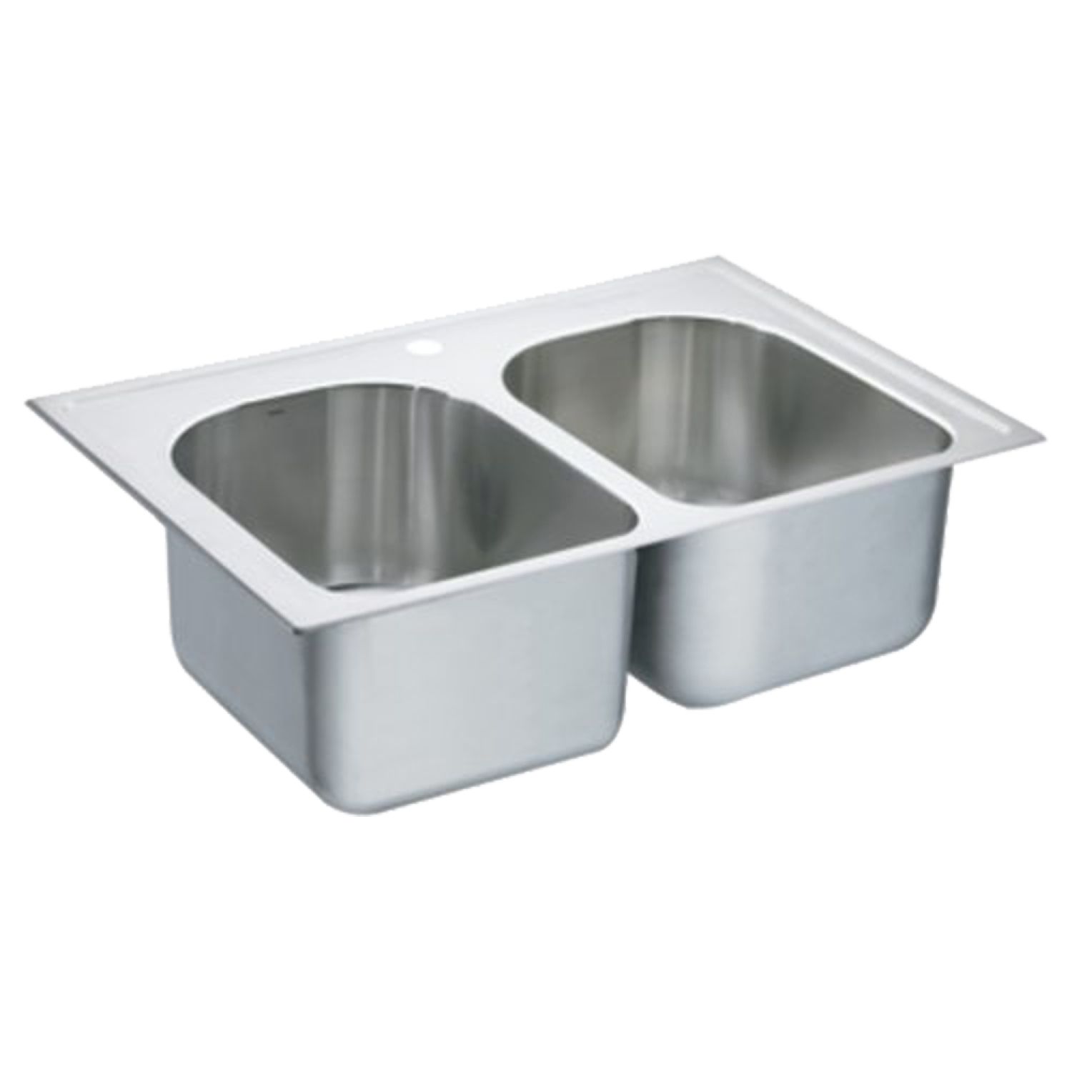 Lancelot 33-Inch Double Bowl Drop-In Sink