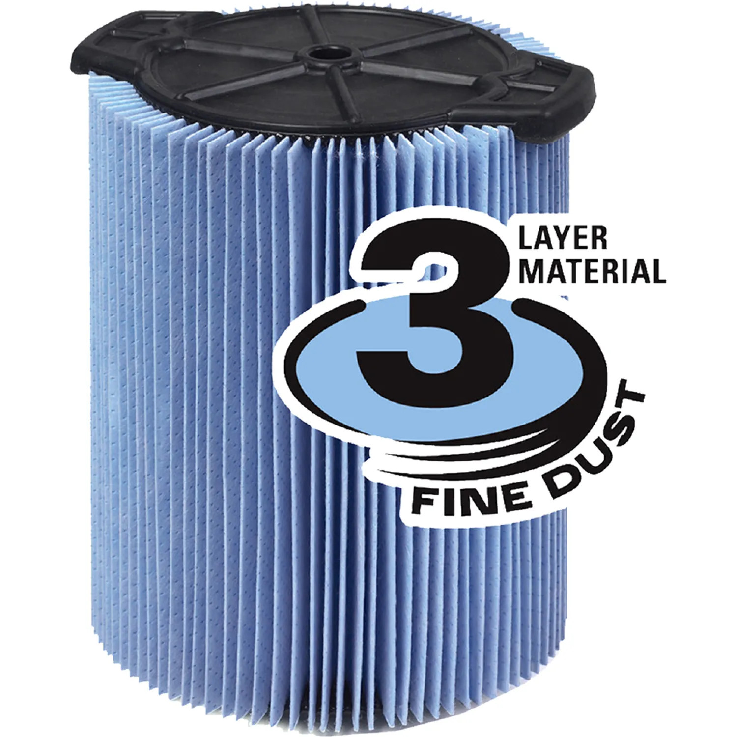 Ridgid 72952 Ridgid VF5000 Fine-Dust, 3-Layer Pleated-Paper Filter - 72952