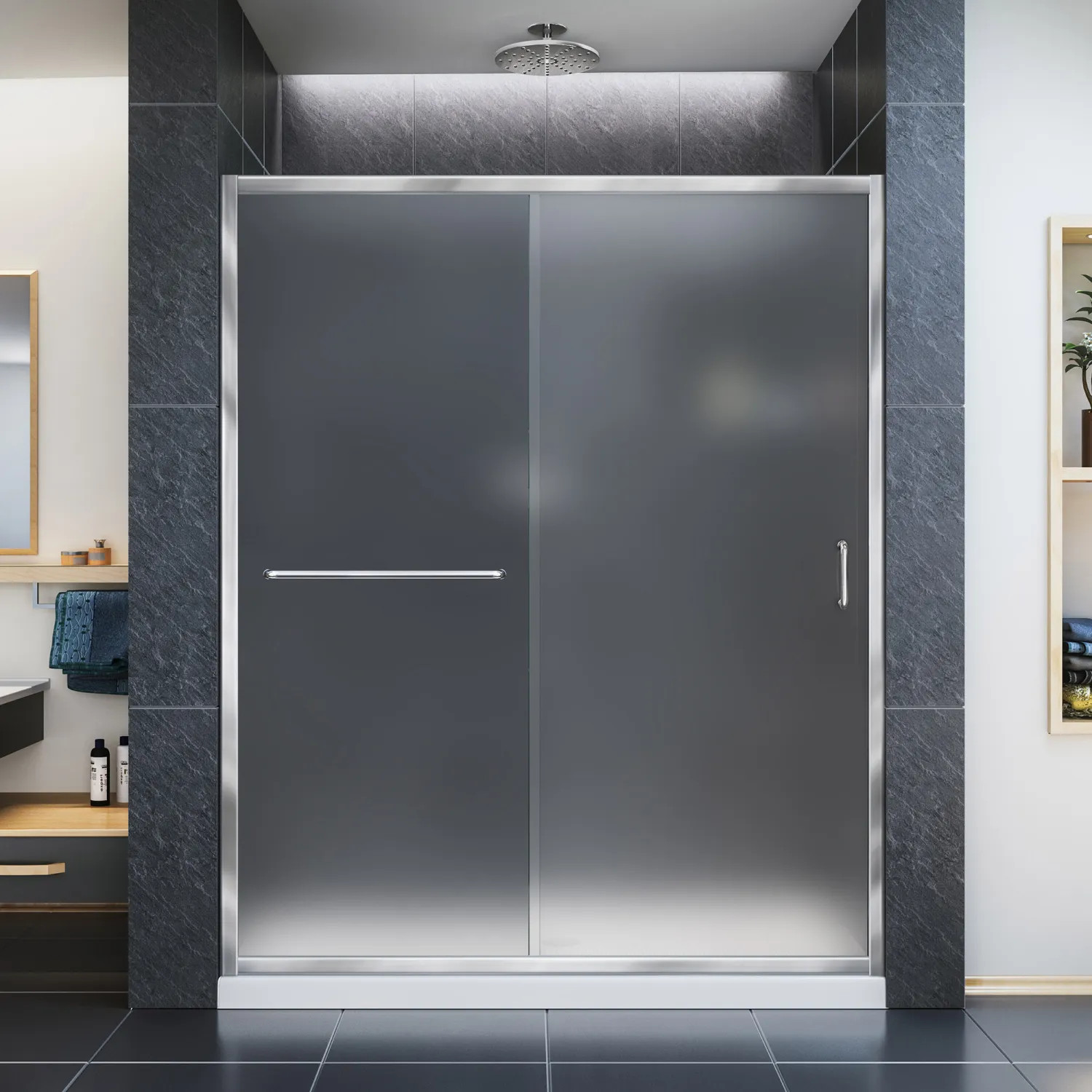 Dreamline DL-6971C-22-01F DreamLine DL-6971C-22-01F Infinity-Z Frosted Shower Door w/ 32