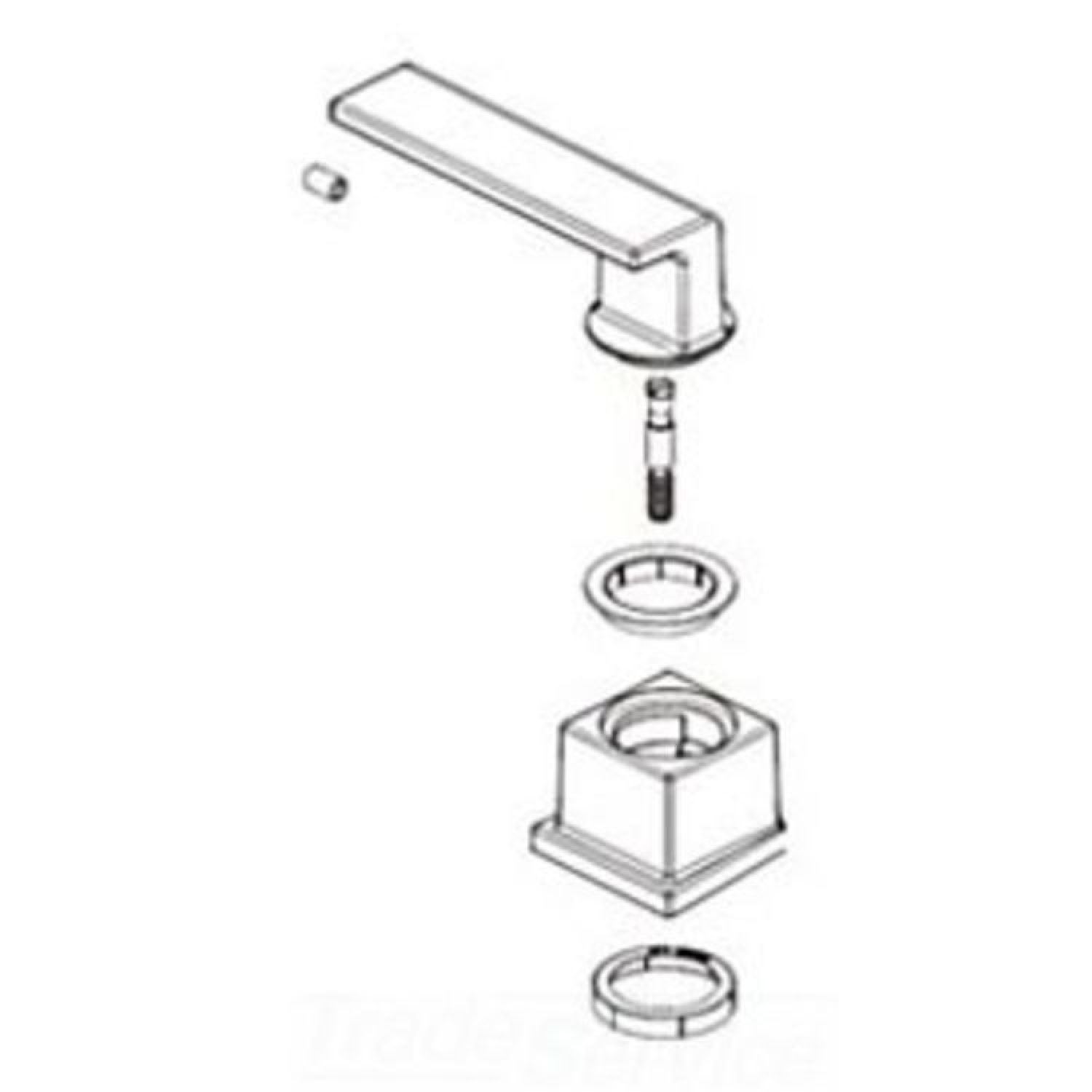 Delta RP63349SS Delta RP63349SS Stainless Steel Vero Metal-Lever Lavatory Handle Kit