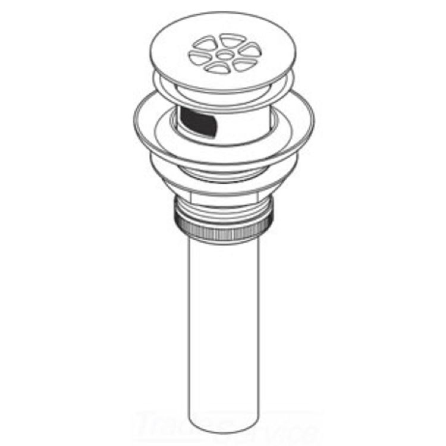 Brizo RP72412BL Brizo RP72412BL Black Grid Strainer With Overflow