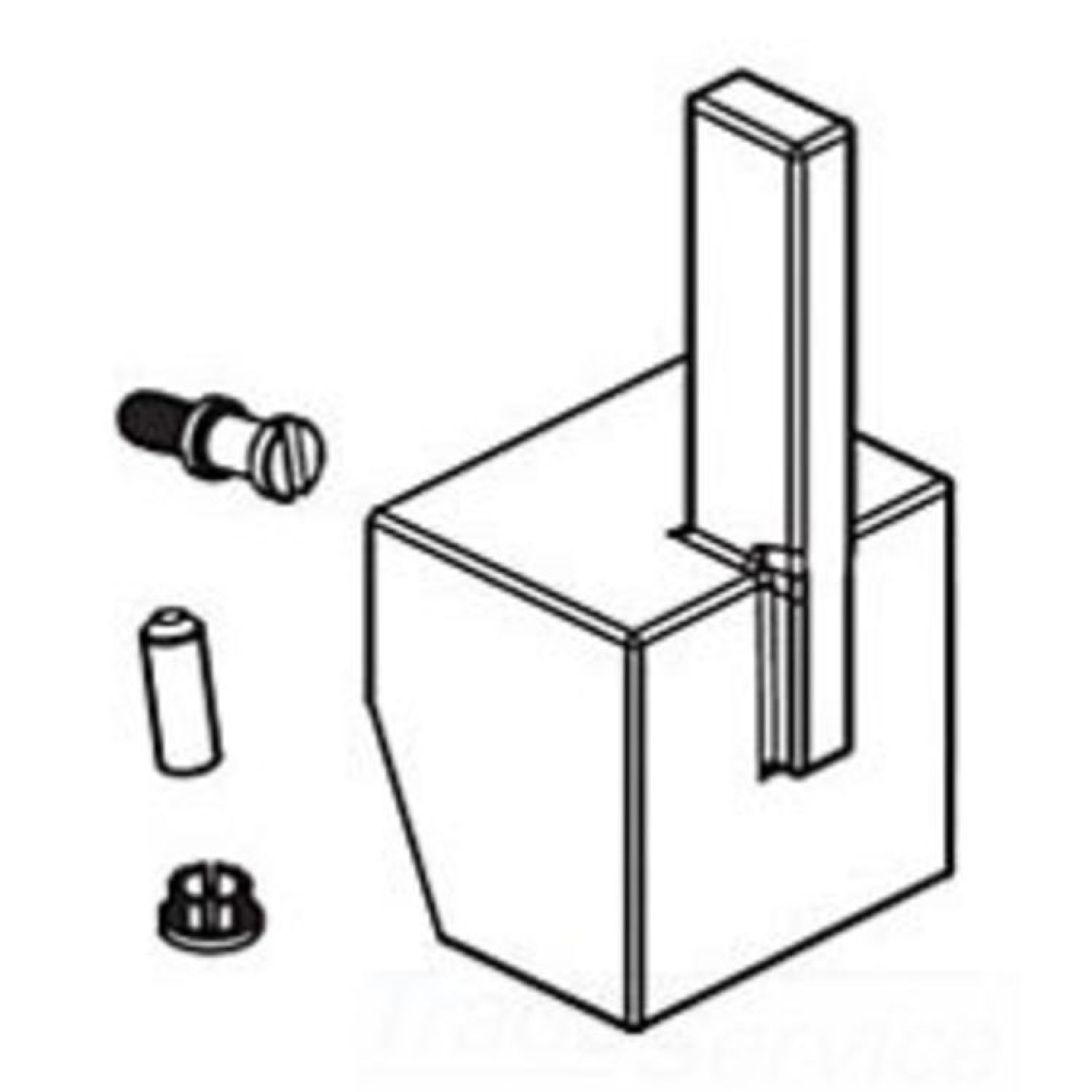 Delta RP63348 DELTA RP63348 PART LEVER HANDLE WITH BUTTON & SCREW CHROME
