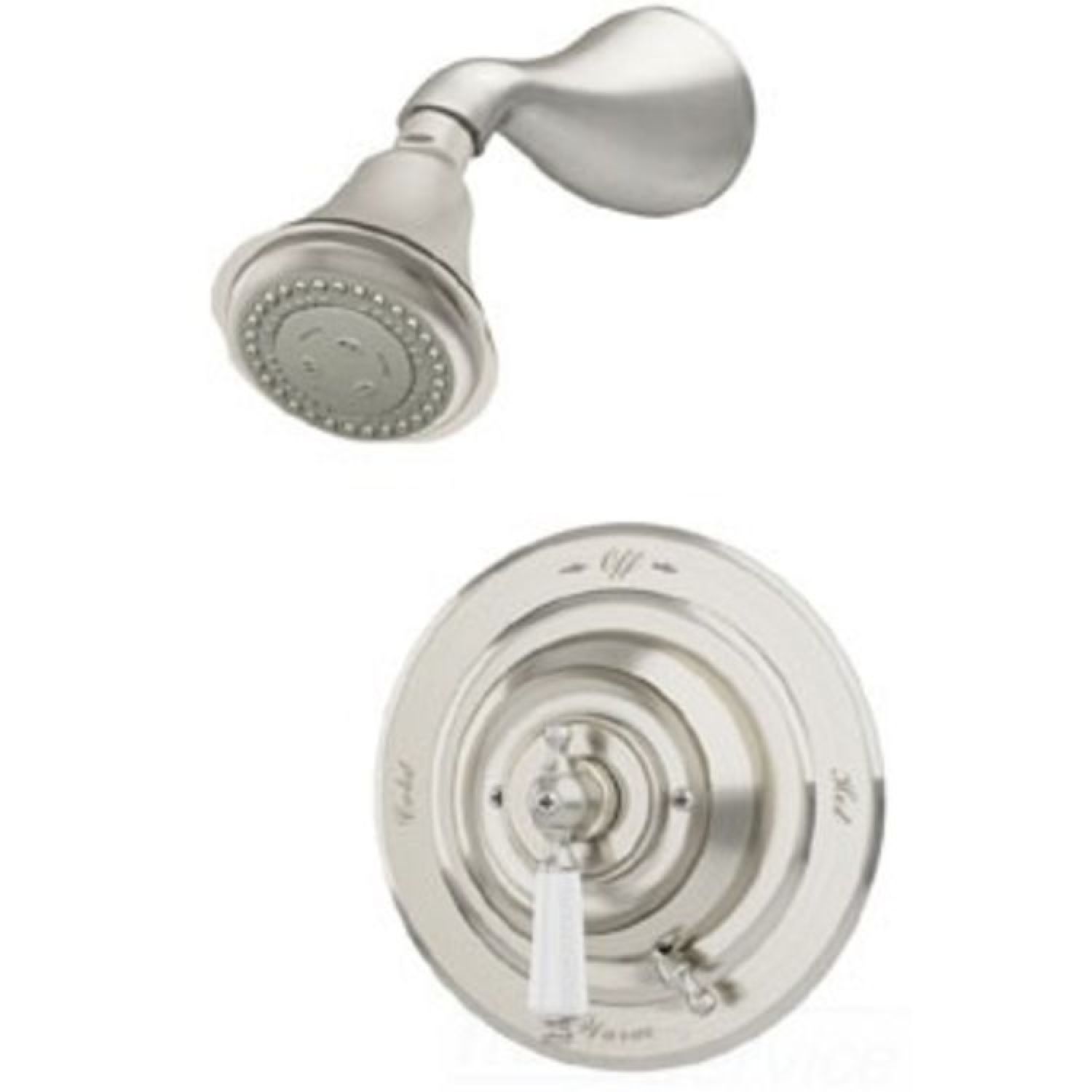 Symmons S-4401-STN-TRM Symmons Carrington 3-Function Shower Faucet, Trim Only, Metal Lever Handle with Integral Volume Control, 2 GPM, Satin Nickel - S-4401-STN-TRM