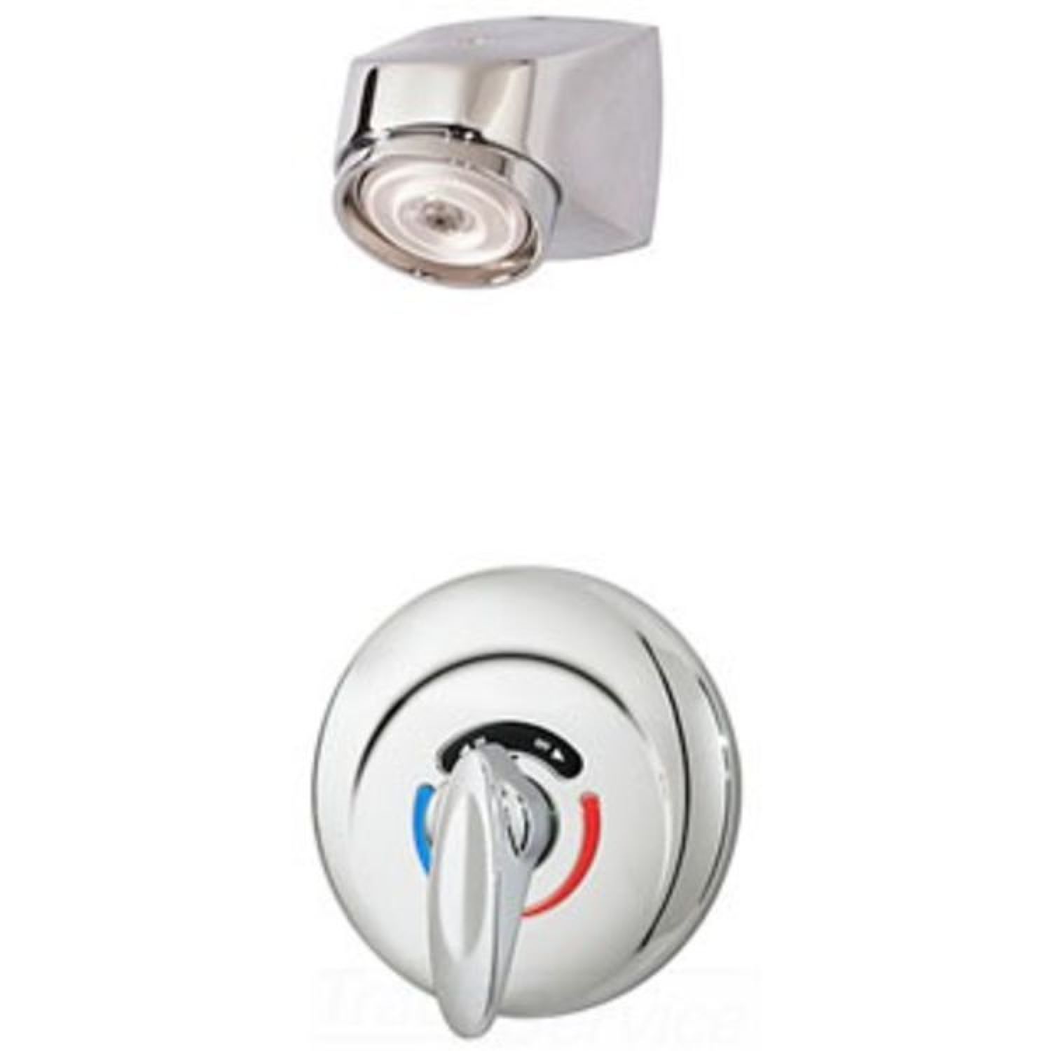 Symmons 1-100-151 Symmons Safetymix Shower System w/ Valve, Institutional Shower Head, 2 GPM, Polished Chrome - 1-100-151