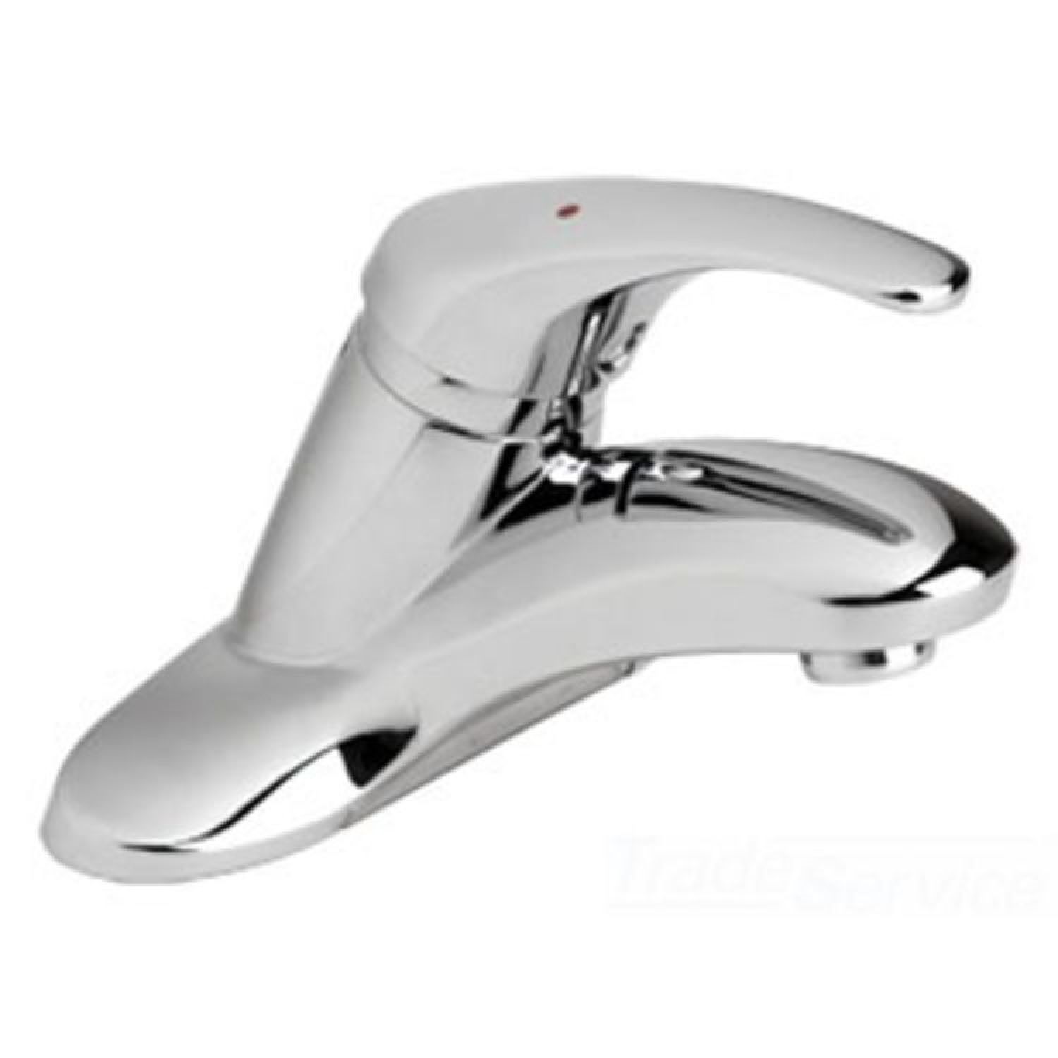 Symmons S-20-2-G Symmons Symmetrix Single-Handle Centerset Lavatory Faucet with Grid Strainer Drain and Red/Blue Indicators, 2.2 GPM, Three-Hole, Chrome - S-20-2-G