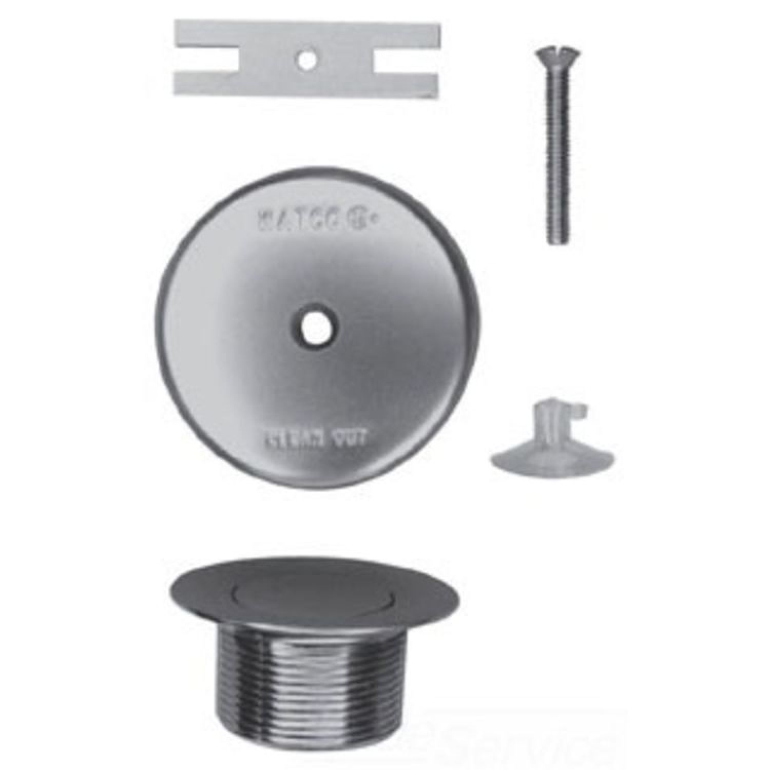 Watco 38280-CP-2H Watco 38280-CP-2H PresFlo Chrome Plated Two Hole Overflow Plate Assembly