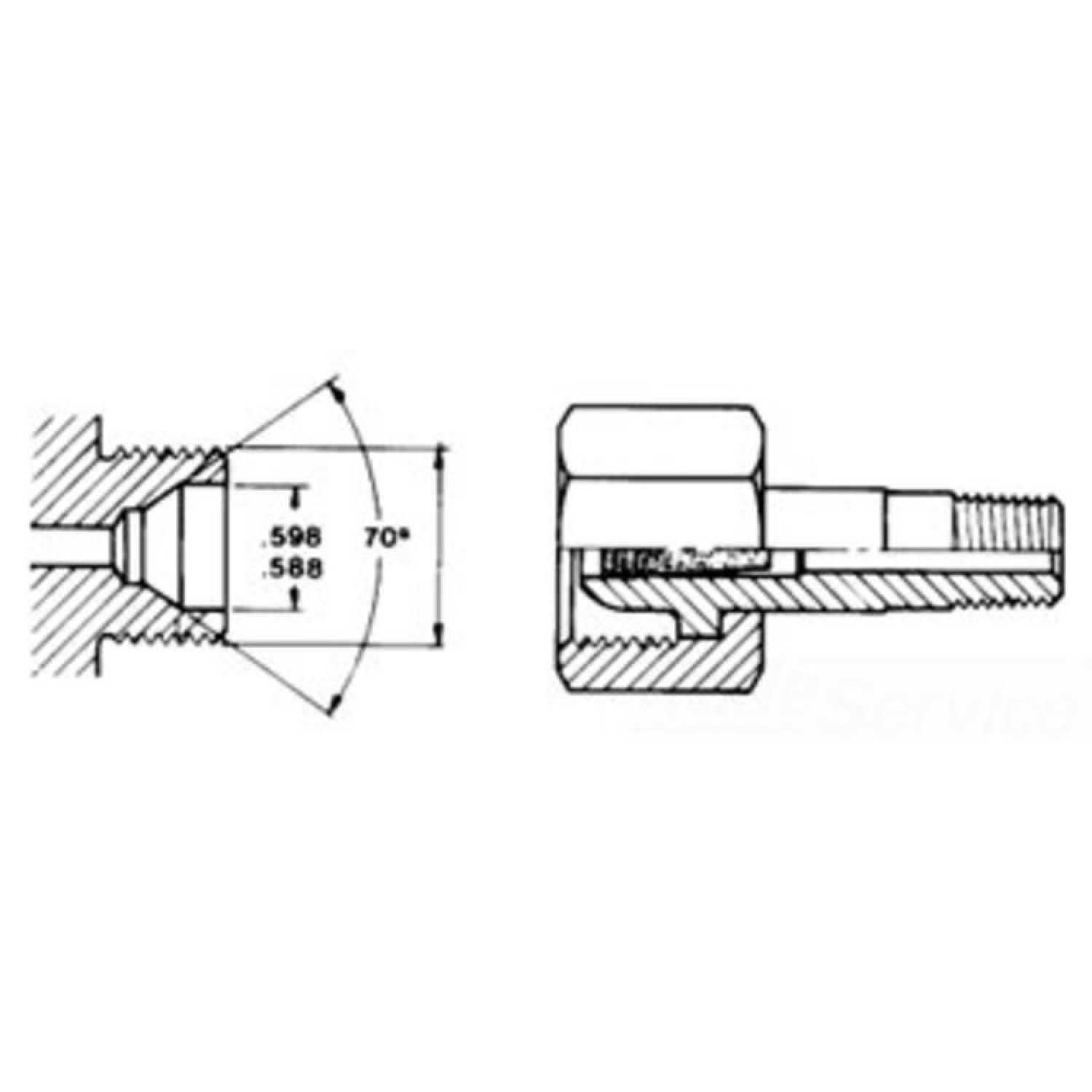 Victor 0967-0047 TurboTorch 0967-0047 TurboTorch Brass Nut for a CGA540 Oxygen Swivel