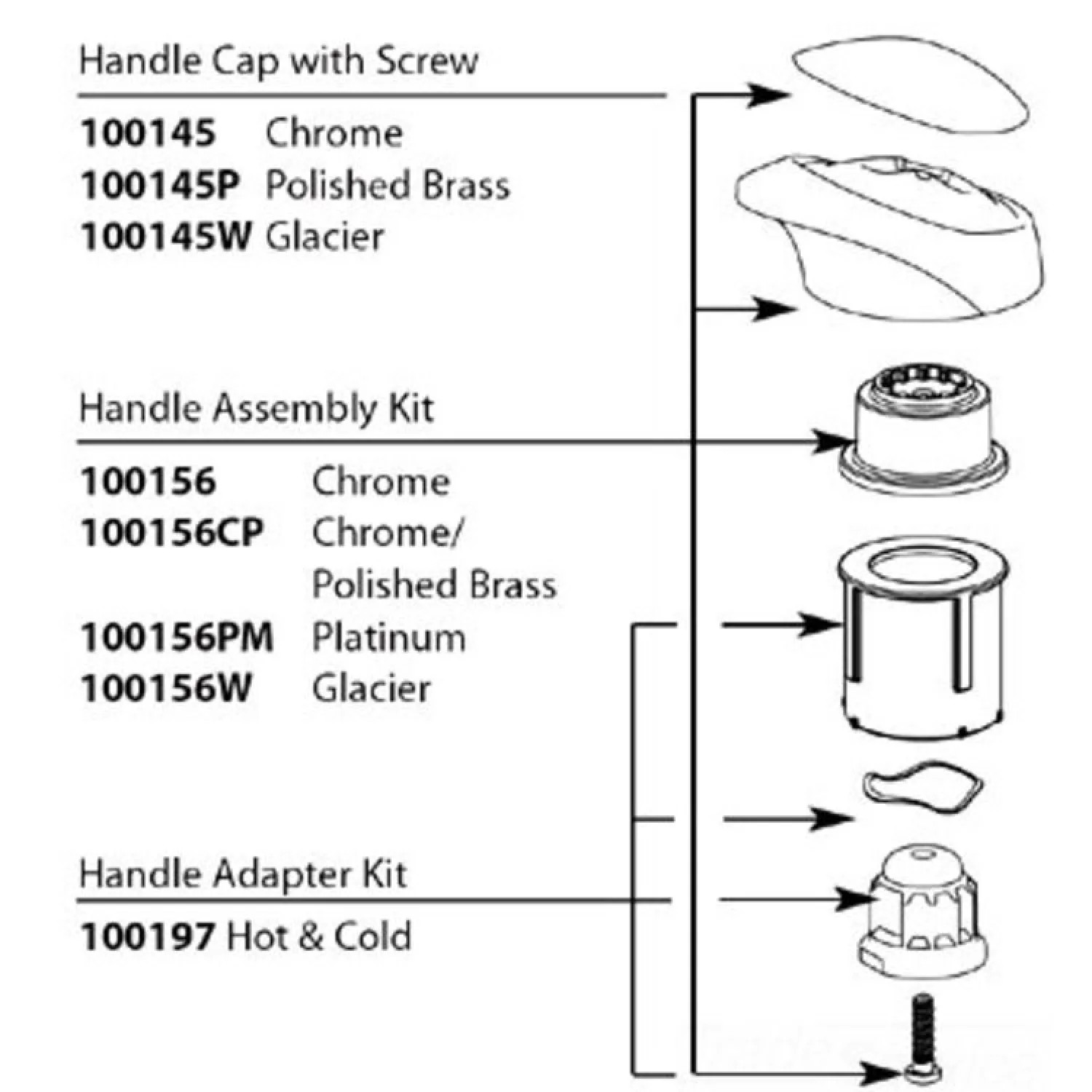 Moen 100156 Moen 100156 Part Handle Knob Villeta
