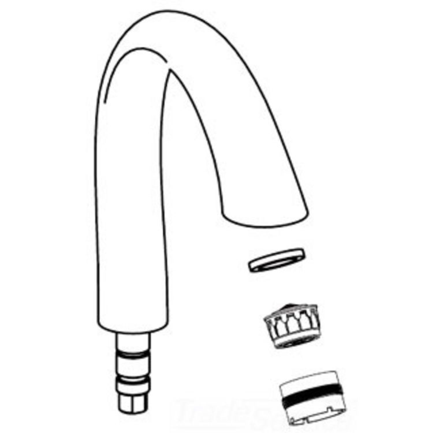Moen 104216NL Moen 104216NL Asceri Spout Kit, Nickel