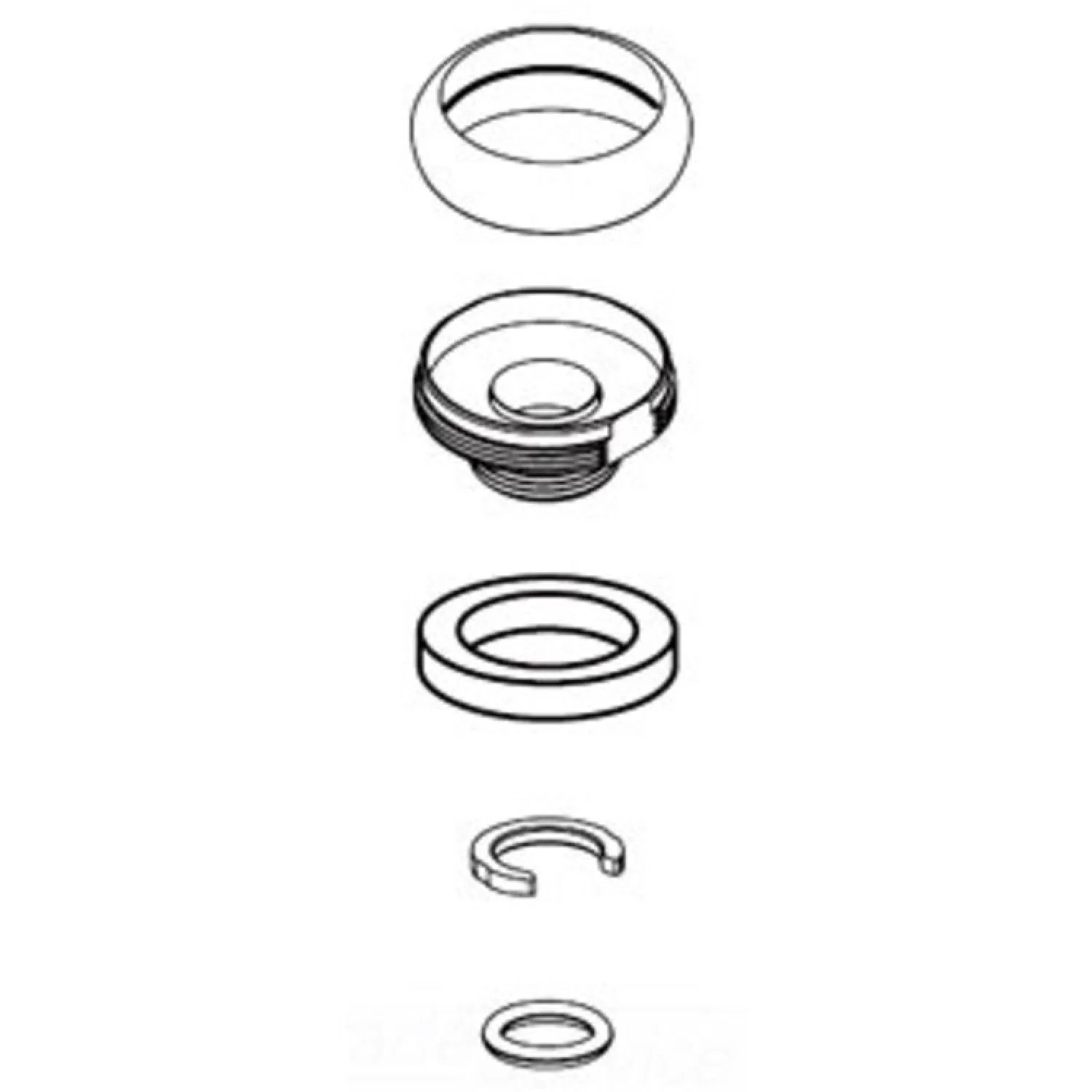 Moen 104219NL Moen 104219NL Asceri Spout Nut Kit, Nickel