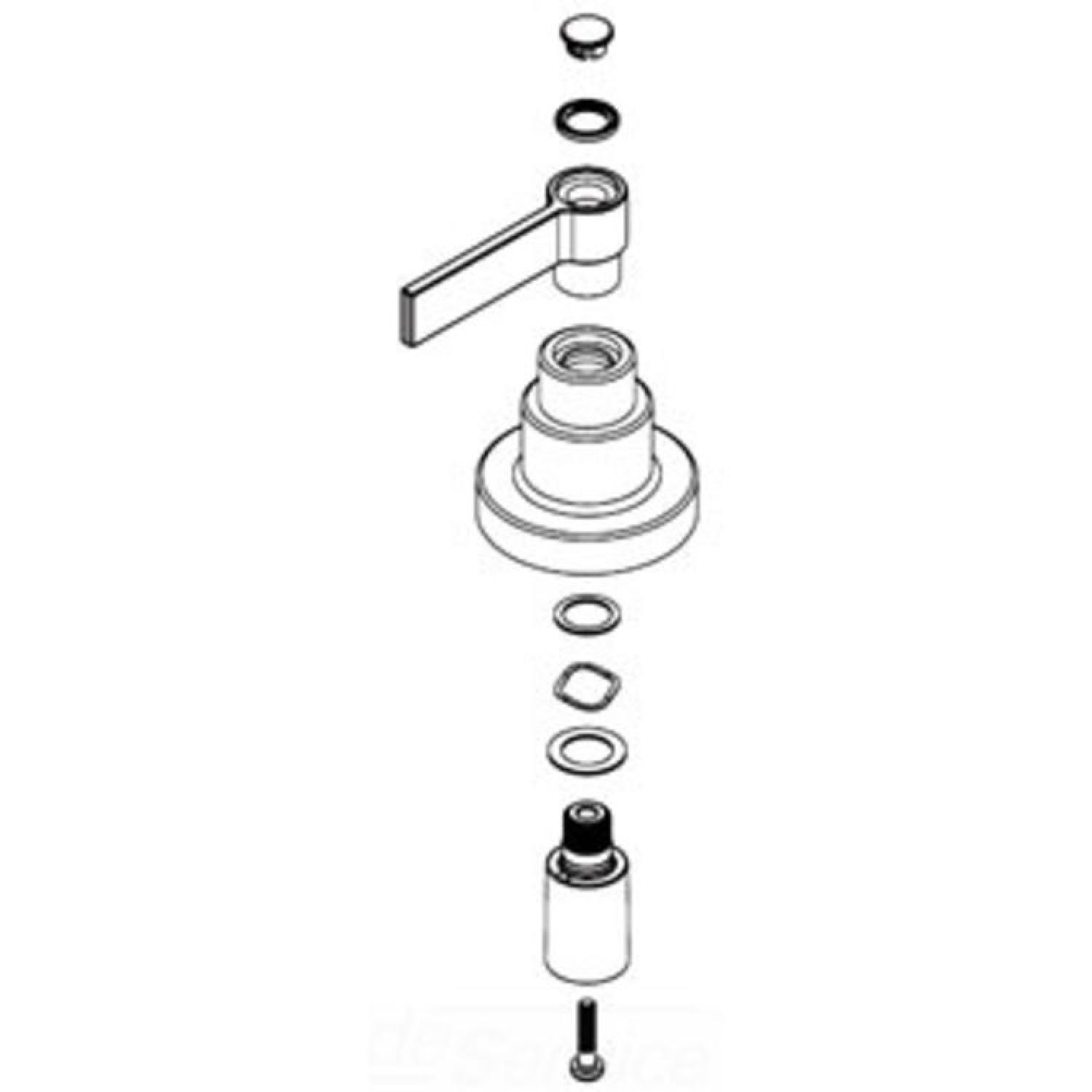 Moen 123805BN Moen 123805BN Part Lever Handle Kit Widespread, Roman Tub Wall Mount
