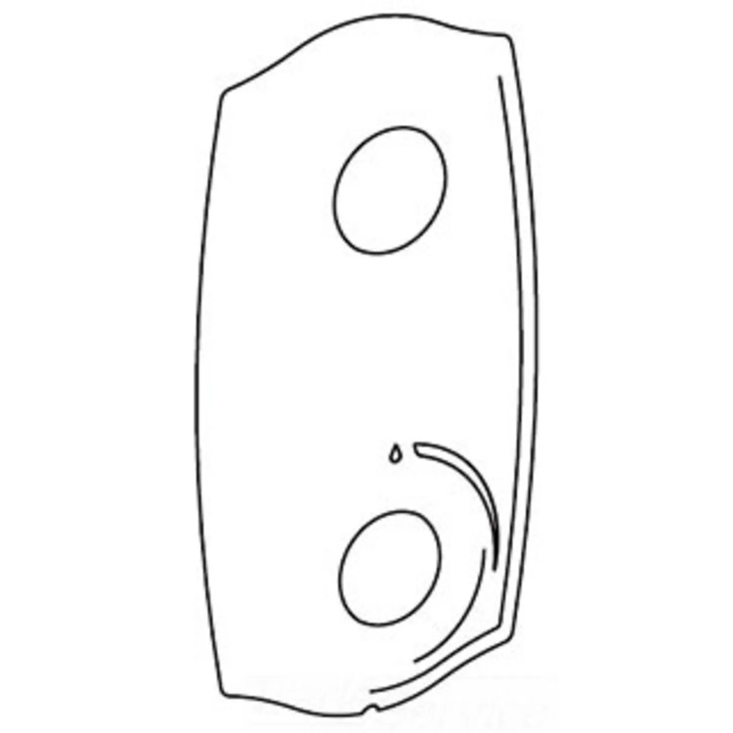 Moen 103683WR Moen 103683WR Part Eschutcheon Asceri Tub and Shower Two Handle Base