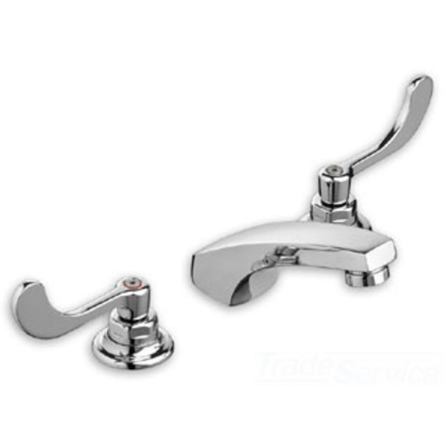 American Standard 6500.174.002 American Standard Monterrey Two-Handle Widespread Chrome Bathroom Faucet with Conventional Spout, 0.35 GPM Non-Aerated Spray, WaterSense, Wrist Blade Handles - 6500.174.002