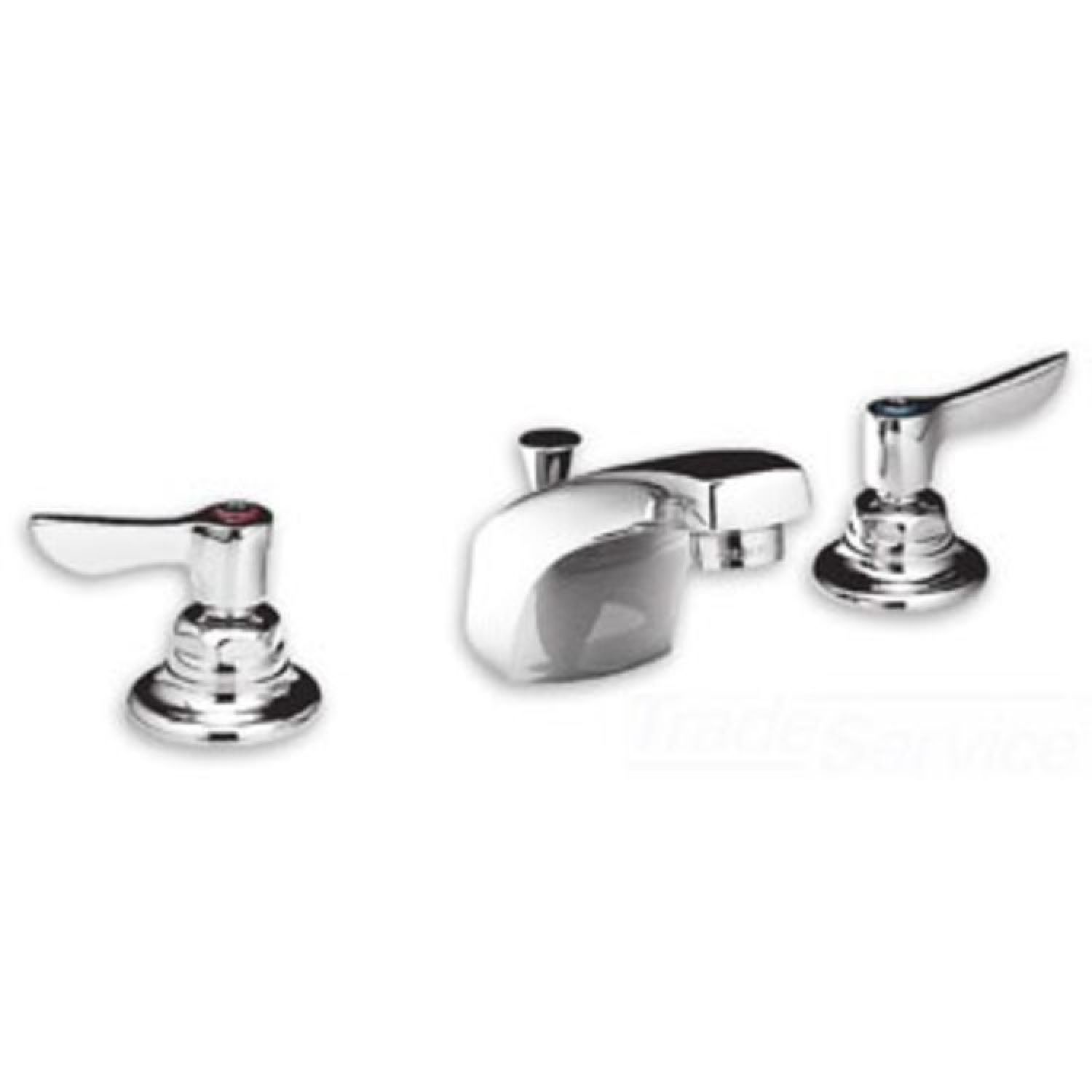 American Standard 6500.145.002 American Standard Monterrey Two-Handle Chrome Widespread Bathroom Faucet with Conventional Spout, 1/2in Male Thread Inlet Shanks, 0.5 GPM VR Spray, WaterSense, Lever Handles, Brass - 6500.145.002