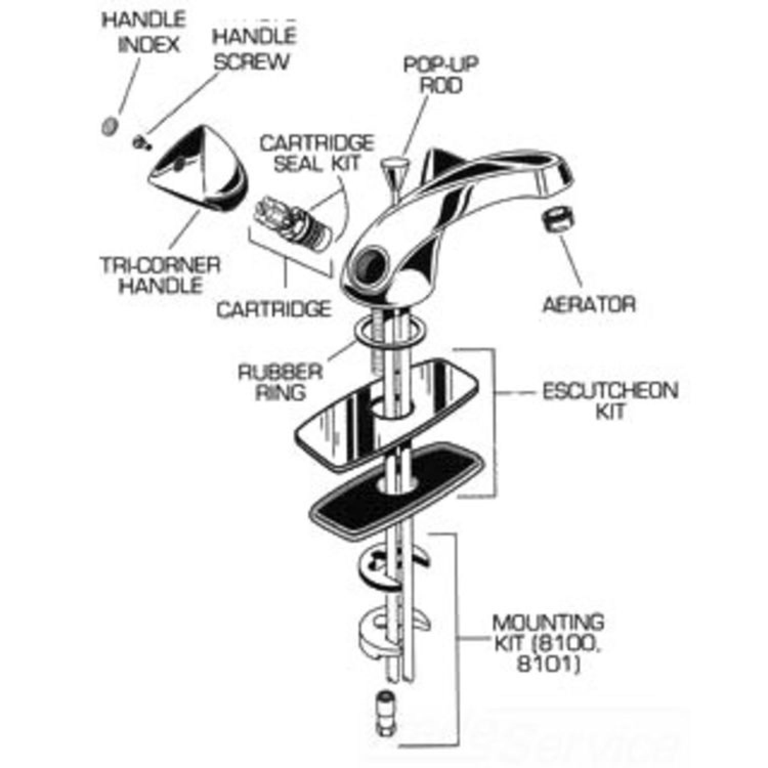 American Standard 030251-0070A American Standard 030251-0070A Mounting Kit Less Spray
