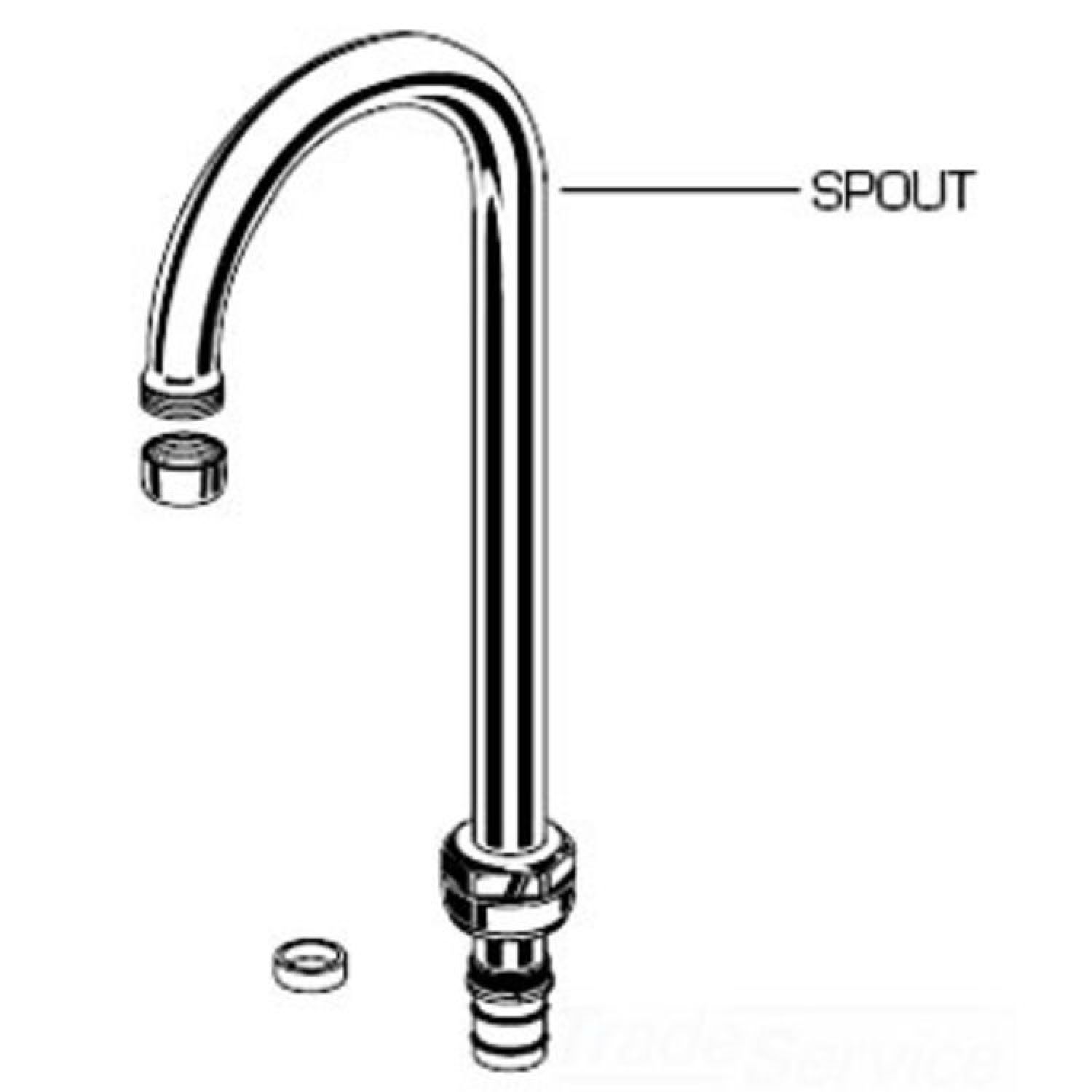 American Standard 051216-0020A American Standard 051216-0020A Monterrey Gooseneck Spout Kit, Chrome