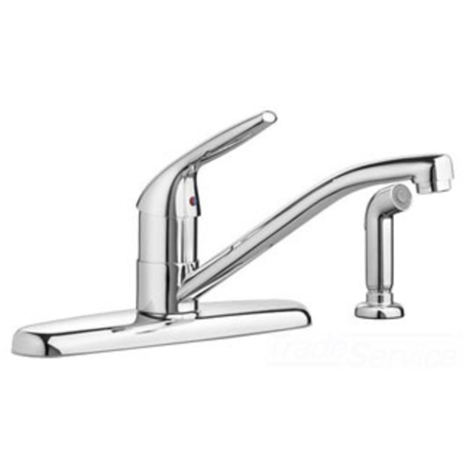 American Standard 4175.701.F15.002 American Standard Colony Choice Single Handle Kitchen Faucet w/ Side Spray, 1.5 GPM, Chrome - 4175.701.F15.002