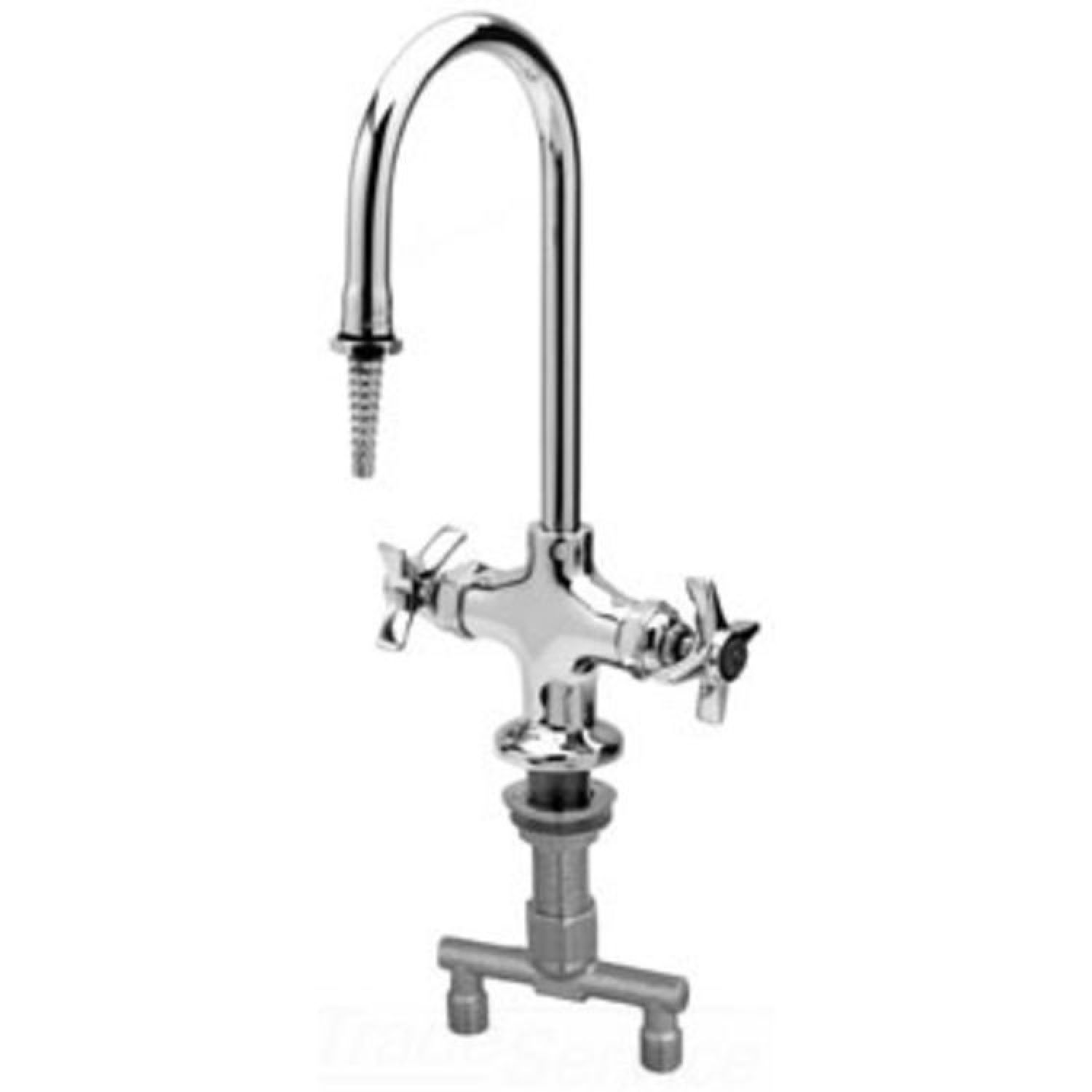 T&S Brass BL-5700-04 T&S BRASS BL-5700-04 LAB MIXING FAUCET, RIGID GOOSENECK W/AERATOR, 4