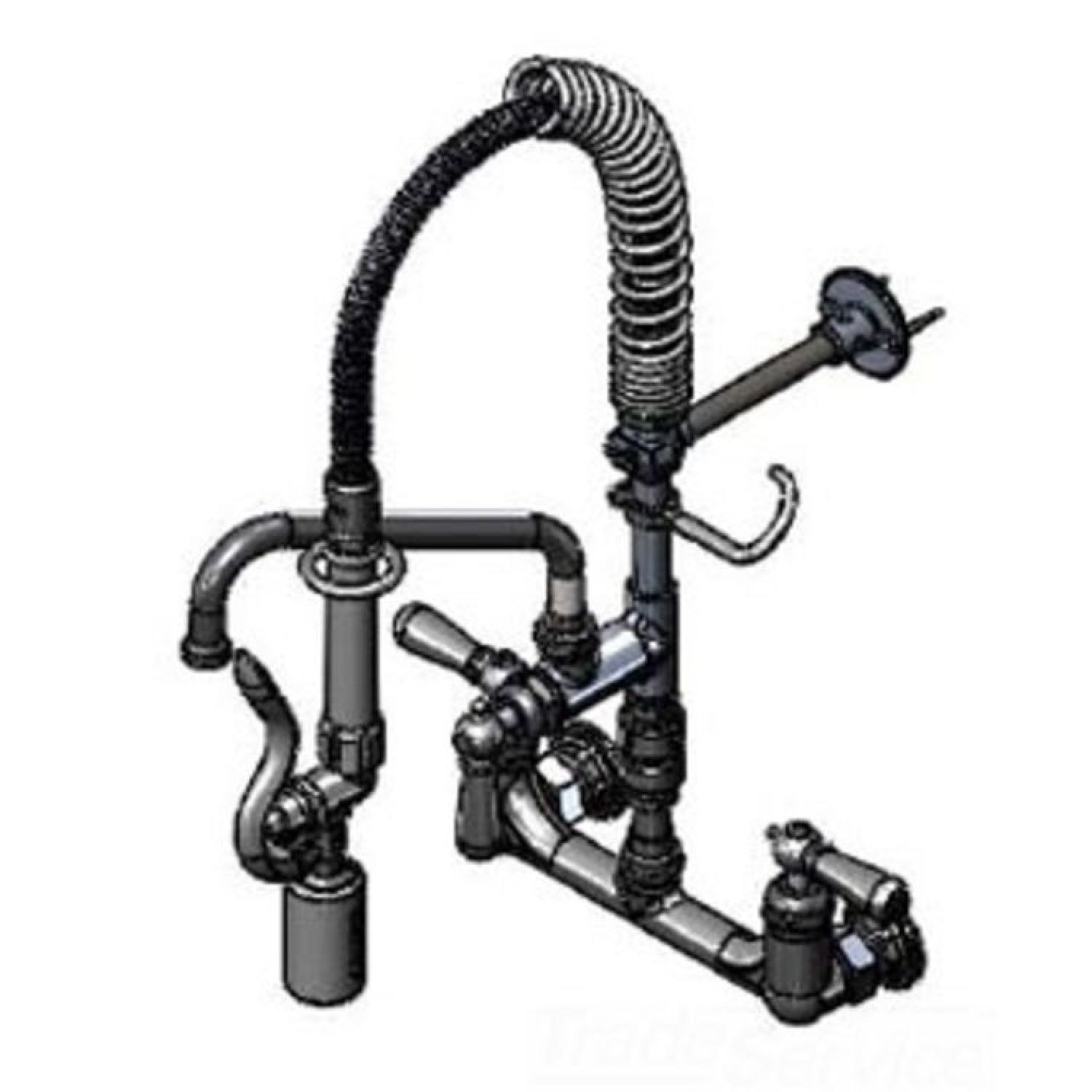 T&S Brass MPY-8WCV-08-CR T&S Brass MPY-8WCV-08-CR Mini-Pre-Rinse unit B-0133 w/ B-0107-C, 8
