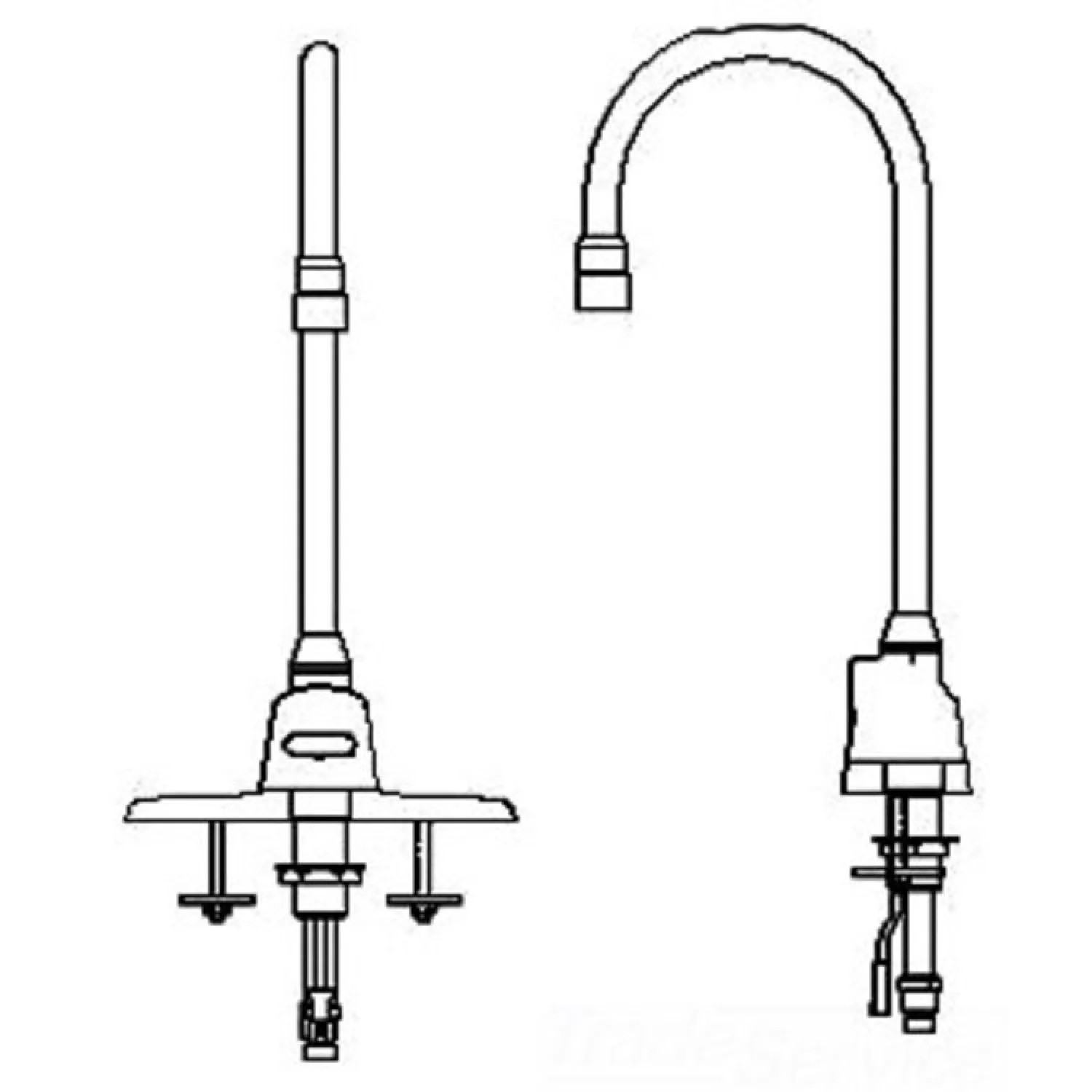 Delta 3000T3438ATR Delta 3000T3438ATR Commercial Chrome Deck-Mount Gooseneck Faucet with Sensor
