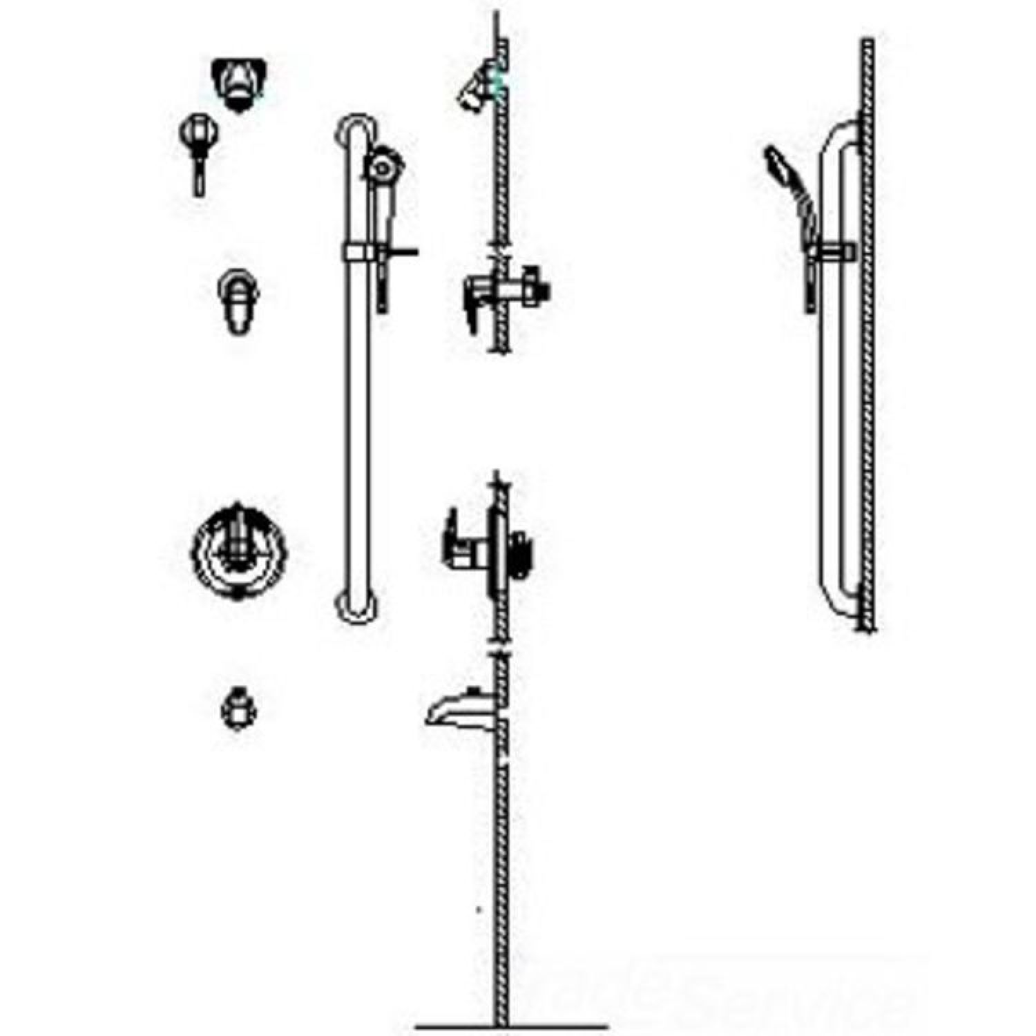 Delta T13H962-05 Delta T13H962-05 T13H Series Chrome Commercial Shower Trim