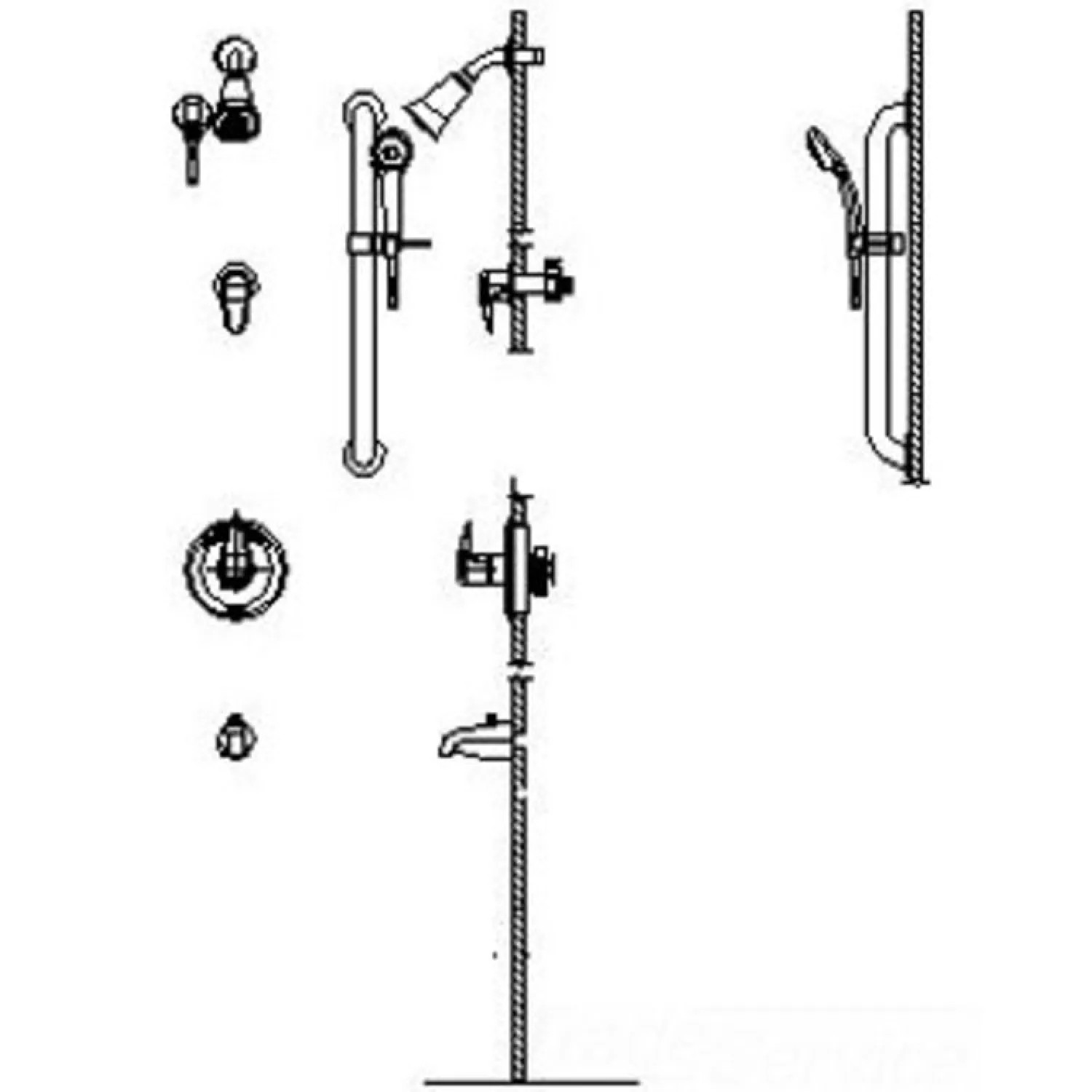 Delta T13H982-20 Delta T13H982-20 T13H Series Chrome Commercial Shower Trim