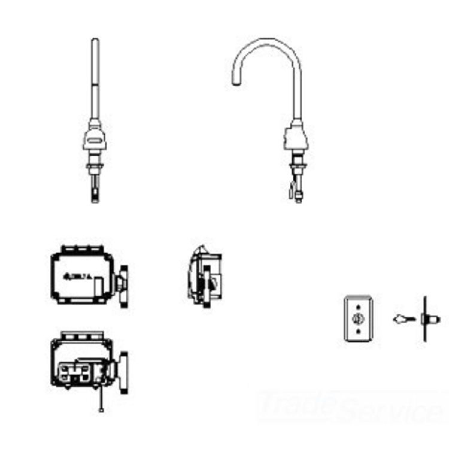 Delta R35 Delta 3000T3370A-KS-R35 TECK Electronic Faucet, Surface Mount, Hardwire ...