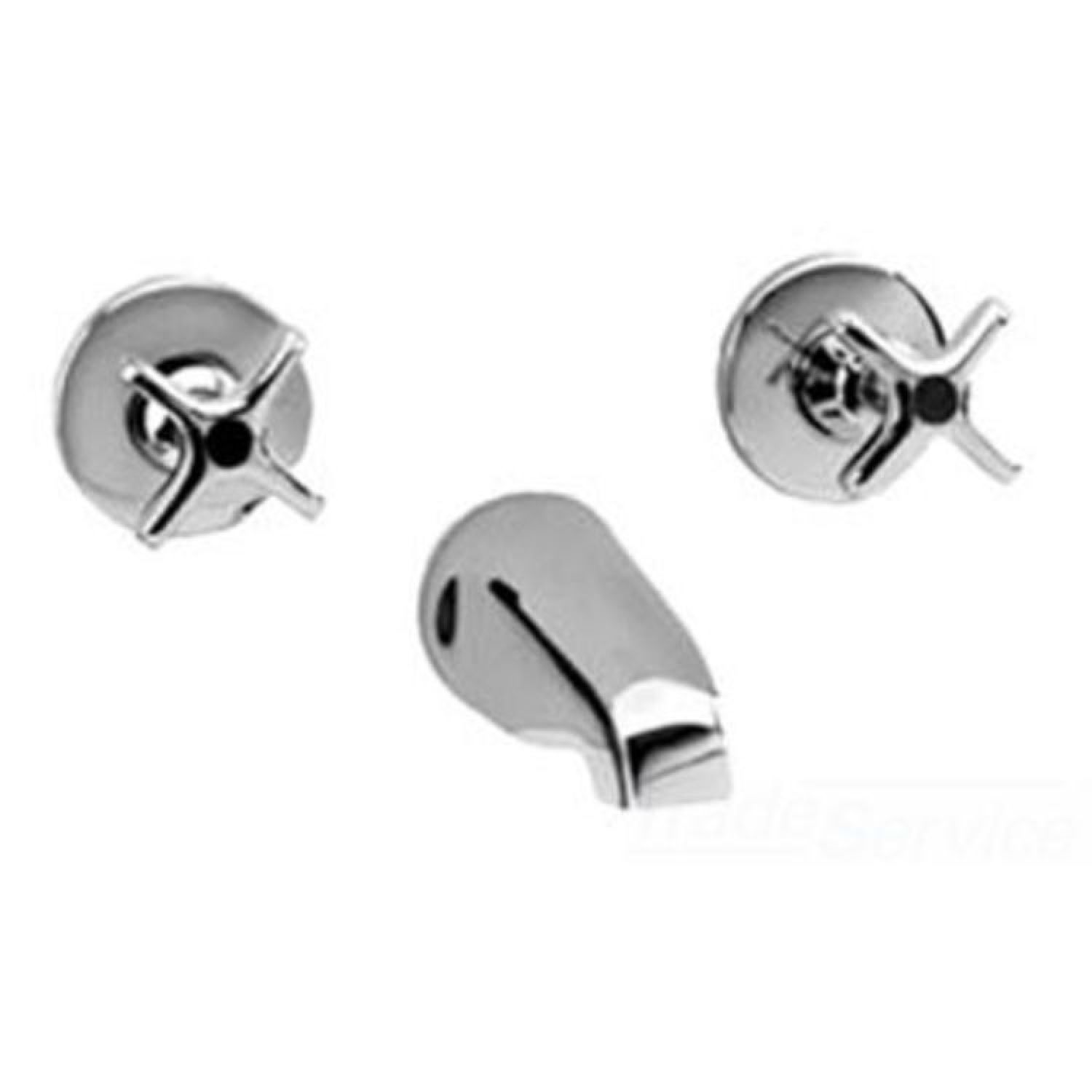 Speakman SC-1191 Speakman Commander Concealed Shower Valve with 5-Inch Spout Reach, Wall-Mounted, Polished Chrome, Three-Hole Installation - S-1191