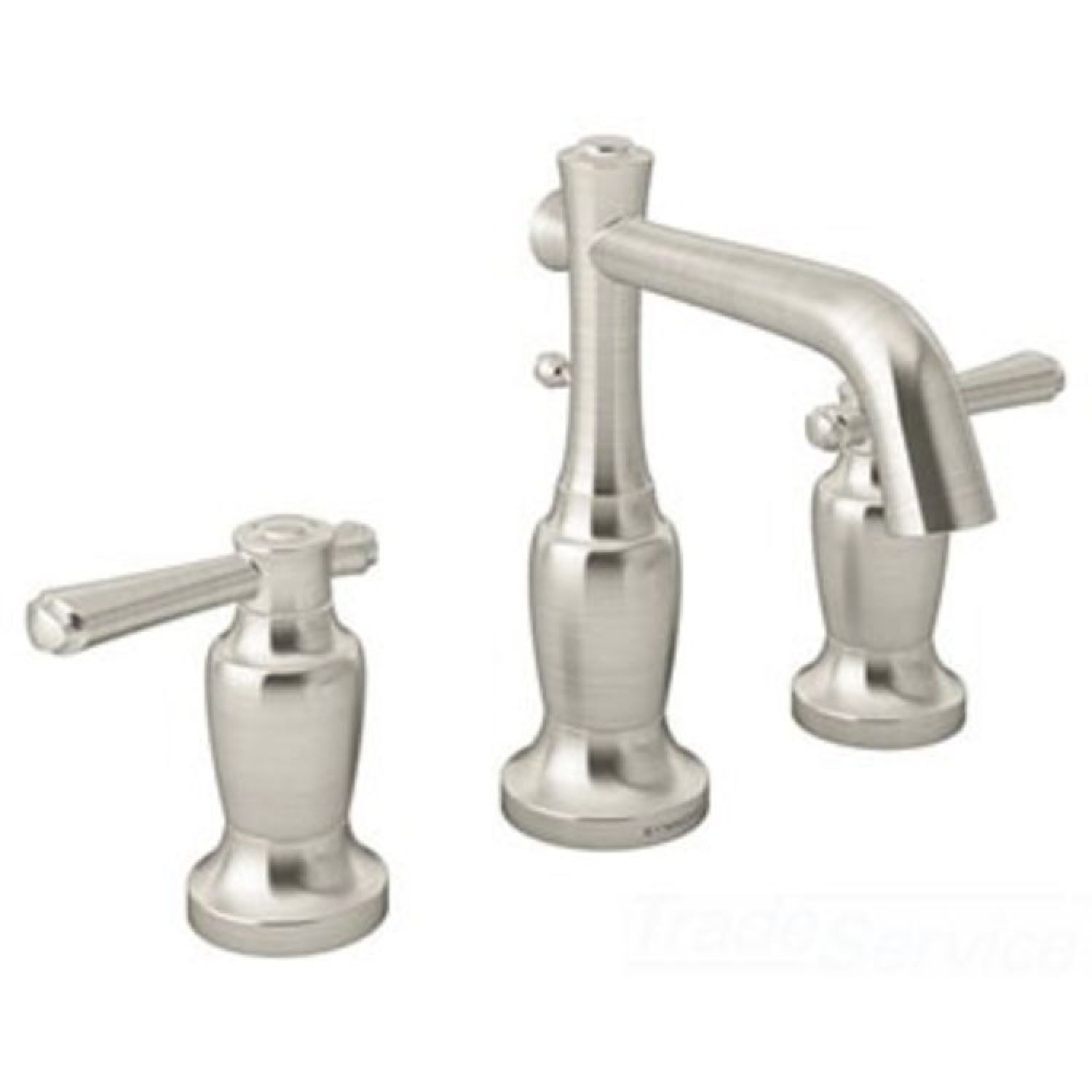Symmons SLW-5412-STN Symmons Degas Two-Handle Widespread Lavatory Faucet with Pop-Up Drain Assembly, 2.2 GPM, Satin Nickel - SLW-5412-STN