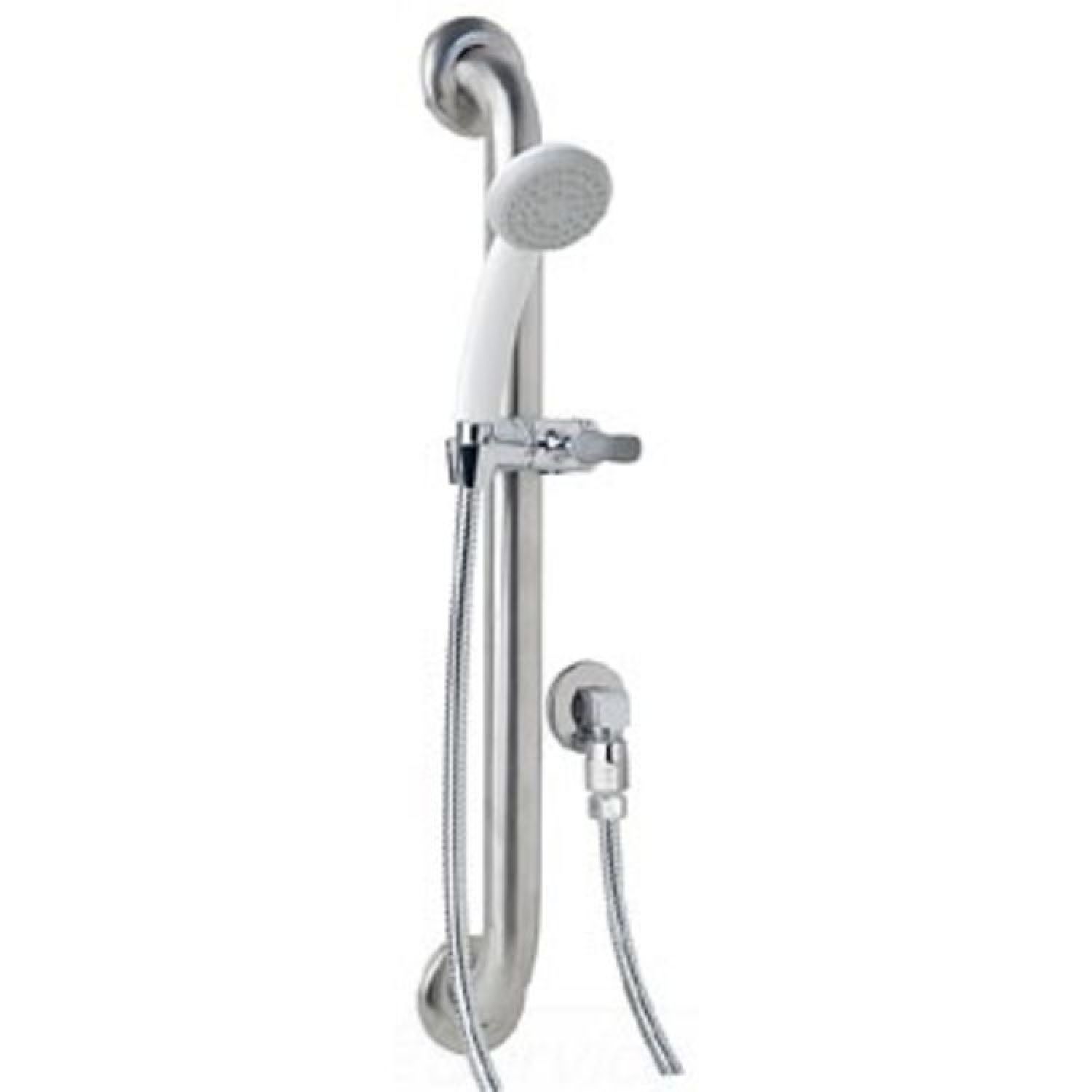 Symmons T-600B-36-V Symmons Single-Function Wall-Mount Hand Shower with 36in ADA Slide Bar or Grab Bar, ADA-Compliant, 2.5 GPM, Chrome - T-600B-36-V
