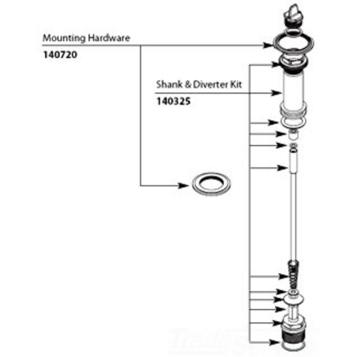 Moen 140720 Moen 140720 Mounting Hardware Kit