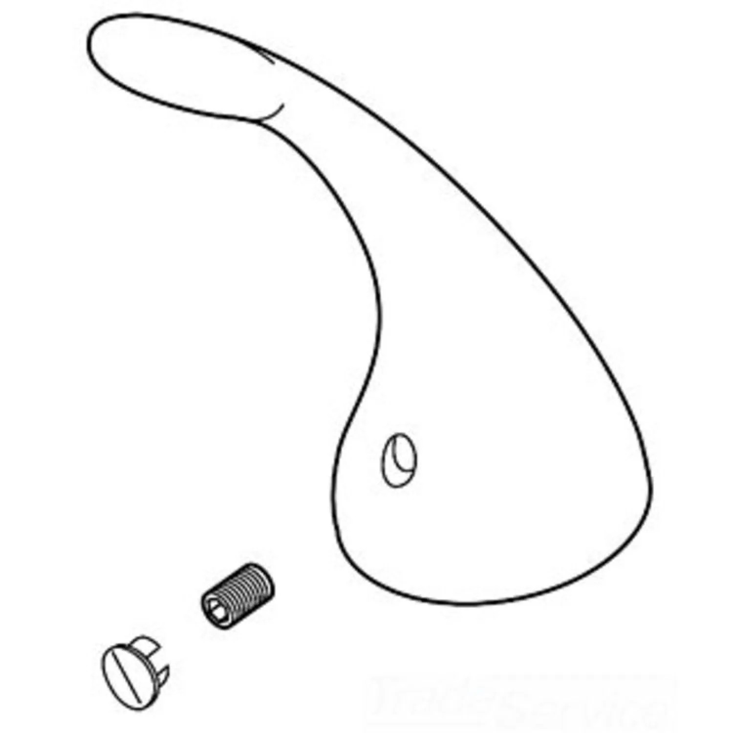 Peerless RP44476 Peerless RP44476 P-Handle W/ Set Screw & Button -Chrome