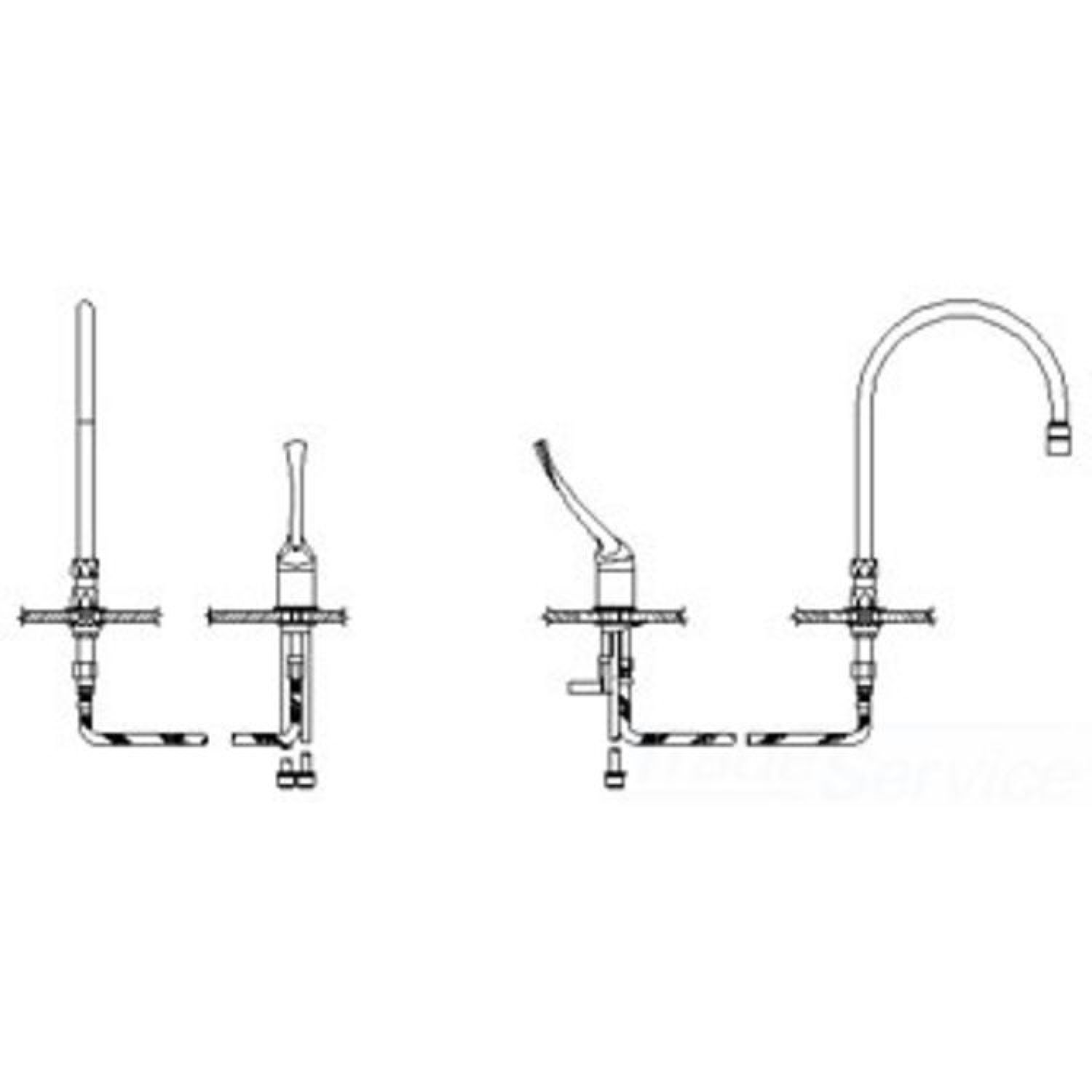 Delta 24T2653-R7 Delta 24T2653-R7 TECK Single Control Widespread Lavatory Faucet w/ 9