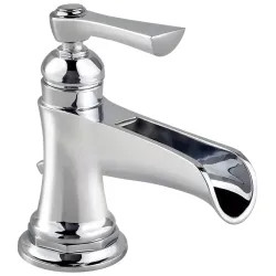 Click here to see Brizo 65061LF-PC-ECO Brizo Rook Single-Handle Polished Chrome Bathroom Faucet with Metal Pop-Up, 1.2 GPM, Channel Spout, Single-Hole, WaterSense - 65061LF-PC-ECO