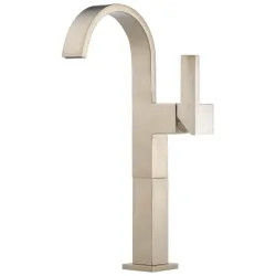 Click here to see Brizo 65480LF-BN-ECO Brizo Siderna Single-Handle Brilliance Brushed Nickel Vessel Bathroom Faucet with Ceramic Cartridge, Single-Hole, 1.2 GPM, Less Drain - 65480LF-BN-ECO