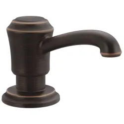 Click here to see Delta RP100735RB Delta Cassidy 3-5/8in Venetian Bronze Metal Soap Dispenser with Refill Funnel, 13oz Capacity - RP100735RB