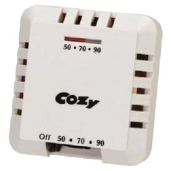 Click here to see Cozy 74592 Cozy 1” x 4” x 4” Thermostat for Gas-Fired Vented Wall Furnaces - 74592