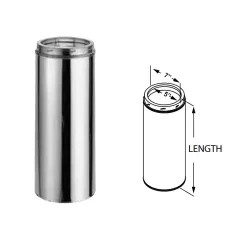 Click here to see M&G DuraVent 9302 M&G DuraVent DuraTech 5-Inch Inner Diameter x 06-Inch Length Stainless Steel Chimney Pipe - 5DT-06SS