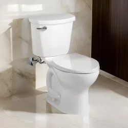 Click here to see American Standard 215AA.004.020 American Standard Cadet Pro Two-Piece Right Height Elongated Toilet, 1.6 GPF, PowerWash, EverClean, 12