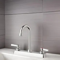 Click here to see Chicago Faucet W8D-GN1AE35-369AB Chicago Faucets W8D-GN1AE35-369AB Hot and Cold Water Washboard Sink Faucet