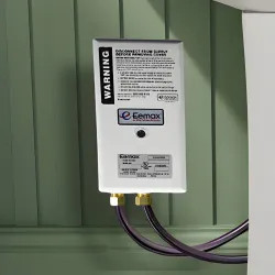 Click here to see Eemax EX4277T-S EEMax On-Demand Electric Tankless Water Heater, Temperature Control, Sanitation, 2.0 GPM, 277v, 14.8A - EX4277T-S