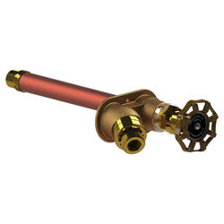 Click here to see Woodford 25PX3-12 Woodford 25 Series 12in Rough-In Freezeless Anti-Siphon Wall Faucet, Automatic Draining, Metal Wheel Handle, 3/4in PEX Tube Inlet - 25PX3-12