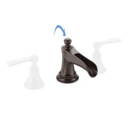 Click here to see Brizo 65361LF-RBLHP Brizo Rook Two-Handle Widespread Venetian Bronze Bathroom Faucet with Channel Spout, 1.5 GPM, Three-Hole, Less Handles - 65361LF-RBLHP