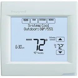Click here to see Honeywell TH8321WF1001 Honeywell VisionPRO 8000 Wi-Fi Programmable Touchscreen Thermostat for Residential or Commercial Use, Stages Up to 3 Heat or 2 Cool, Wi-Fi, Arctic White - TH8321WF1001