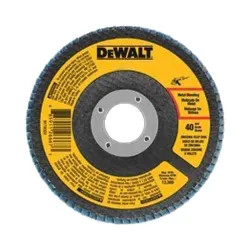 Click here to see Dewalt DWA8203 Dewalt DWA8203 Type 29 High Performance Coated Flap Disc, 4in, 80 Grit, 5/8in Arbor