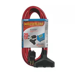 Click here to see Prime Wire CB614725 Prime Wire and Cable CB614725 No Overload Extension Cords, Outdoor, Triple Tap, 25 Ft